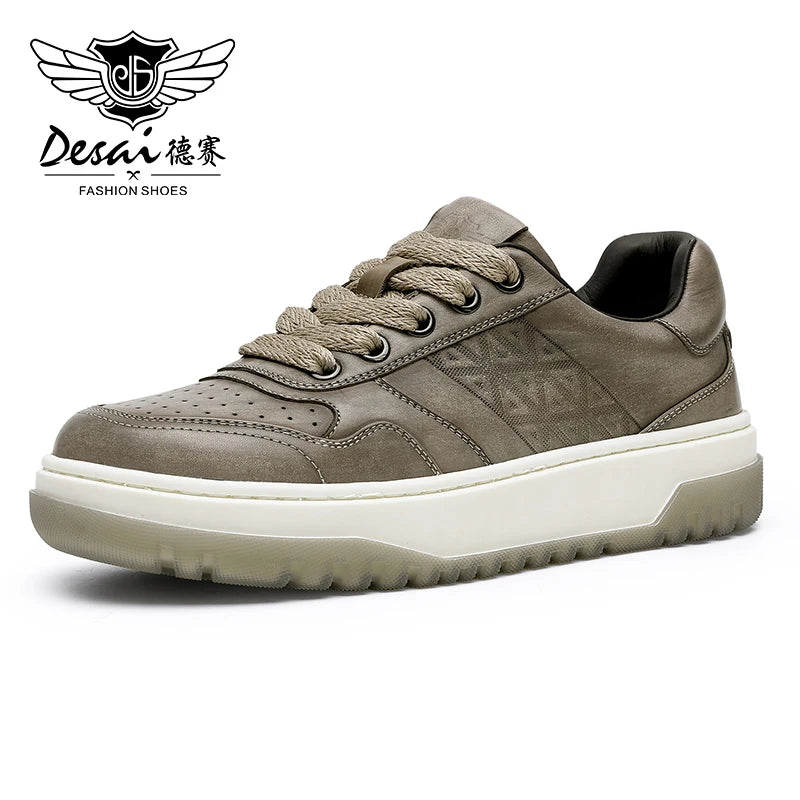 DESAI Casual board shoes, versatile thick soled sports shoes, men's shoes, minimalist