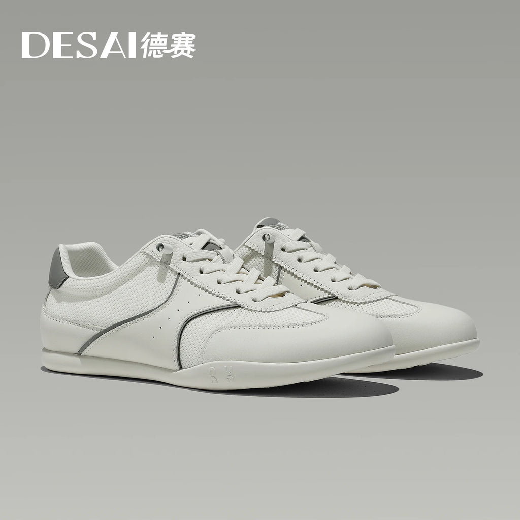 DESAI Men's casual shoes with breathable mesh surface and lightweight sole; versatile and comfortable with soft sole