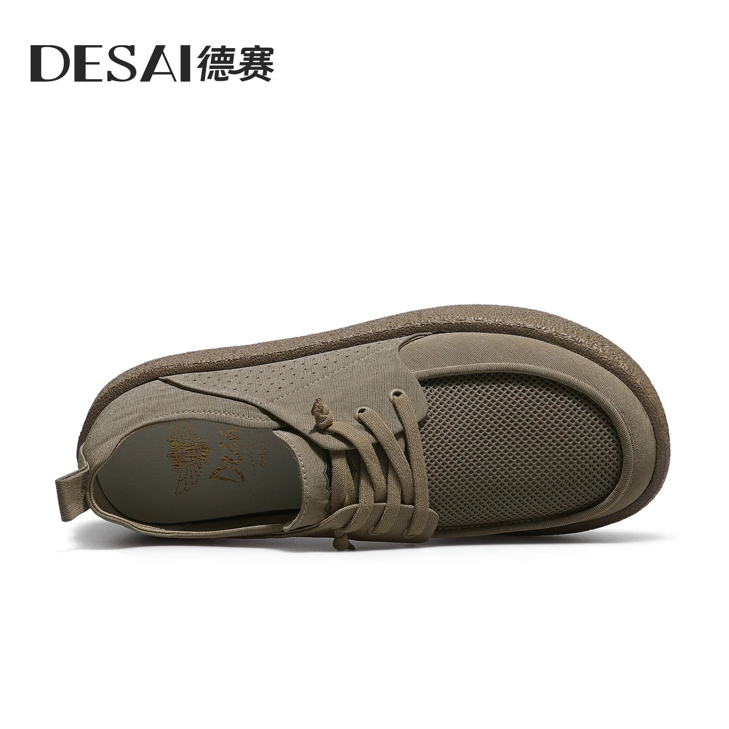 DESAI Retro comfortable casual cloth shoes for men with no laces, soft sole and thick sole