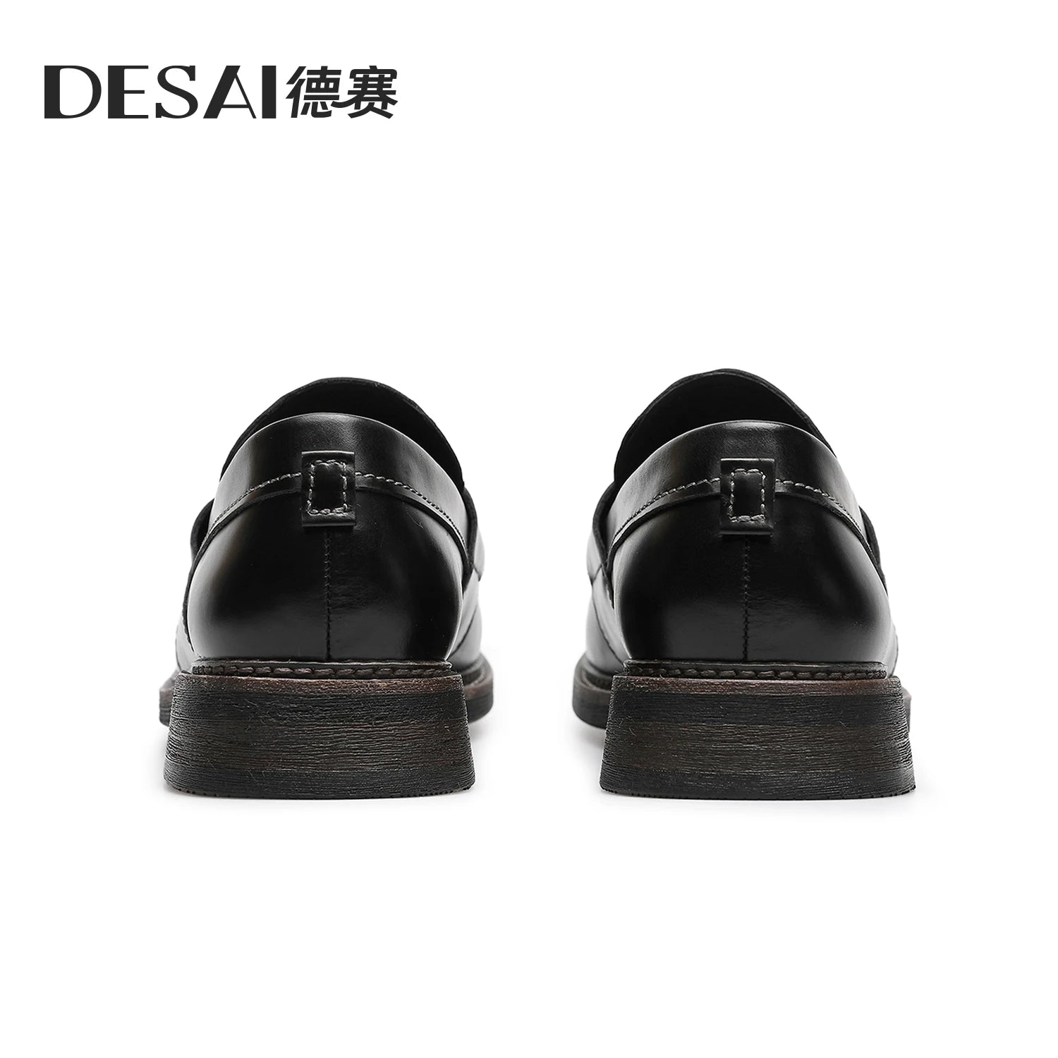 DESAI Business slip-on loafers for men; versatile casual shoes for commuting; breathable leisure British style.