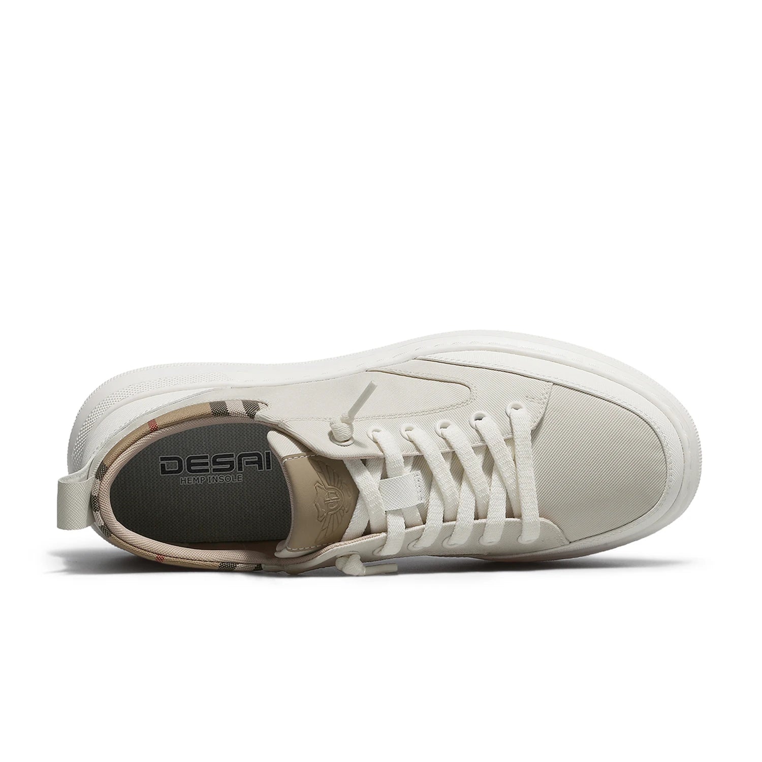 DESAI Lightweight soft sole casual plimsoll shoes for men, no laces, versatile, comfortable and breathable.