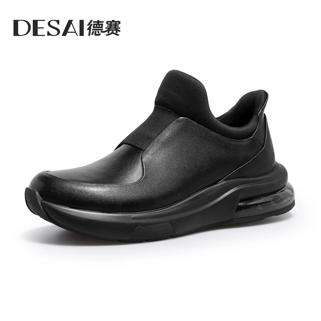 DESAI Slip-on soft sole casual shoes genuine leather sports shoes versatile commuting shoes for men