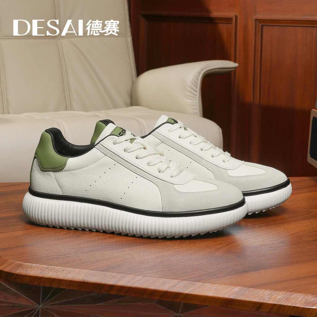 DESAI Punched breathable comfortable men's shoes casual lightweight versatile anti-slip skate shoes
