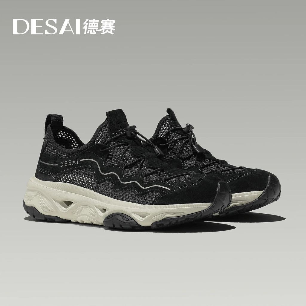 DESAI Lightweight, soft sole, breathable, outdoor leisure shoes for men, suitable for stream trekking