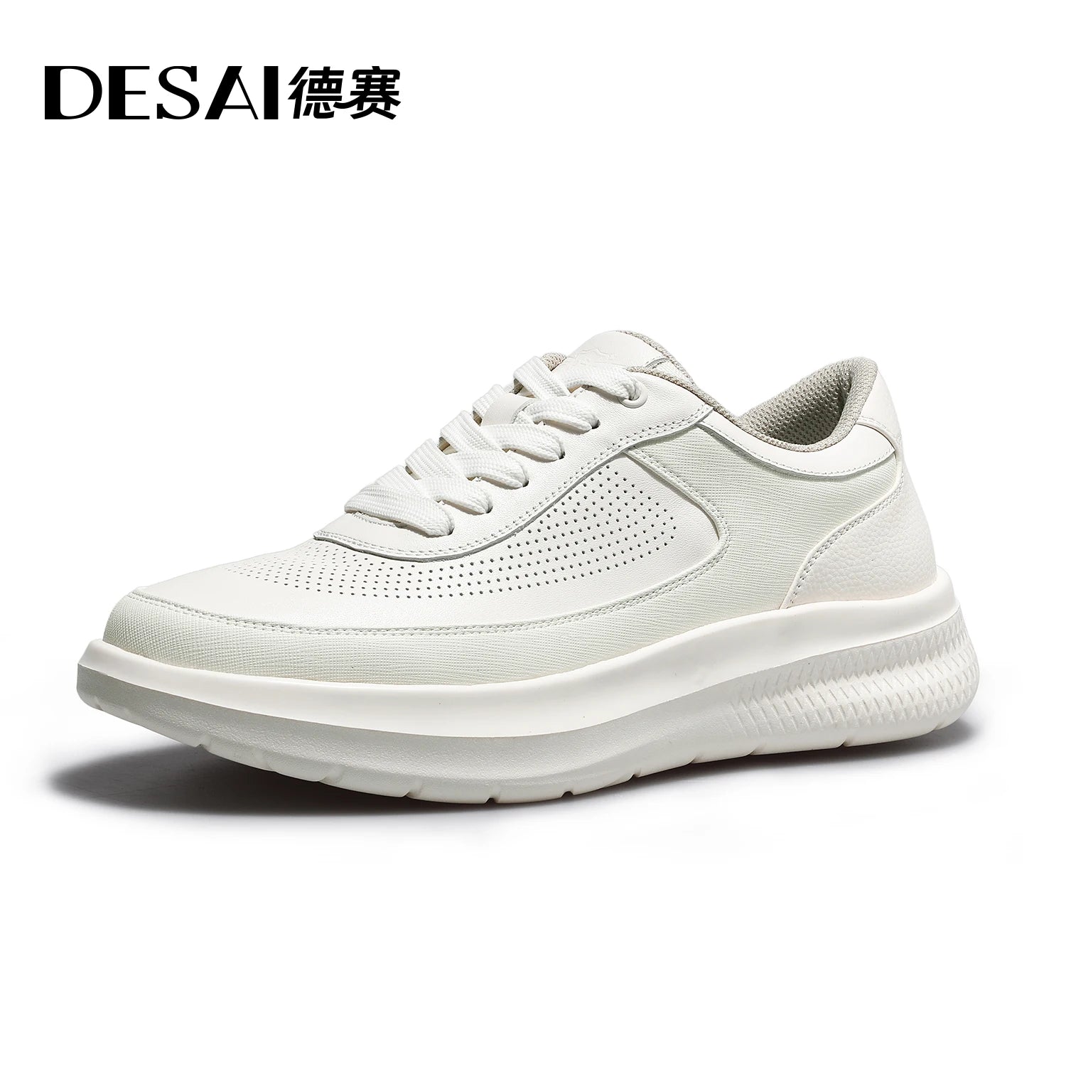 DESAI Leisure shoes with perforated ventilation, thick soles, height increasing, lightweight and versatile for men