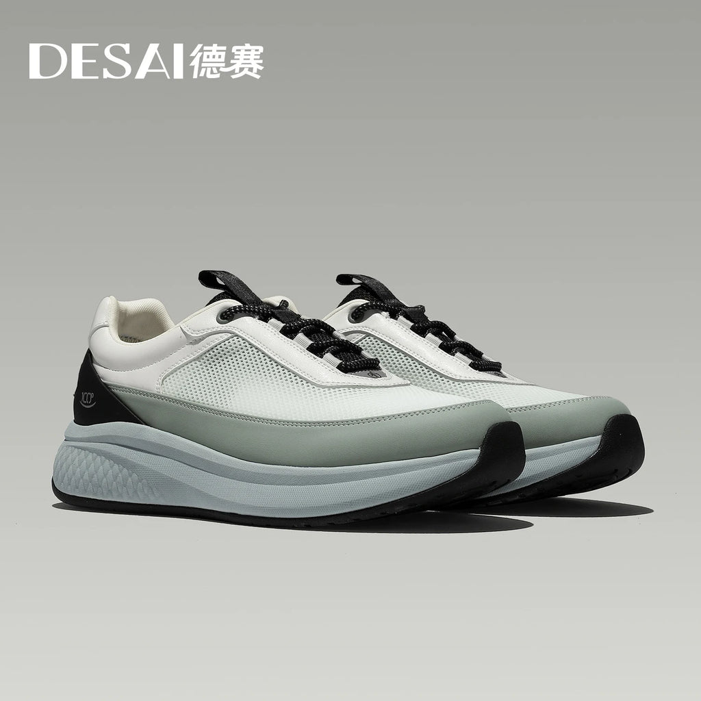 DESAI Lightweight, breathable, and cool mesh upper casual shoes with a comfortable soft sole for men