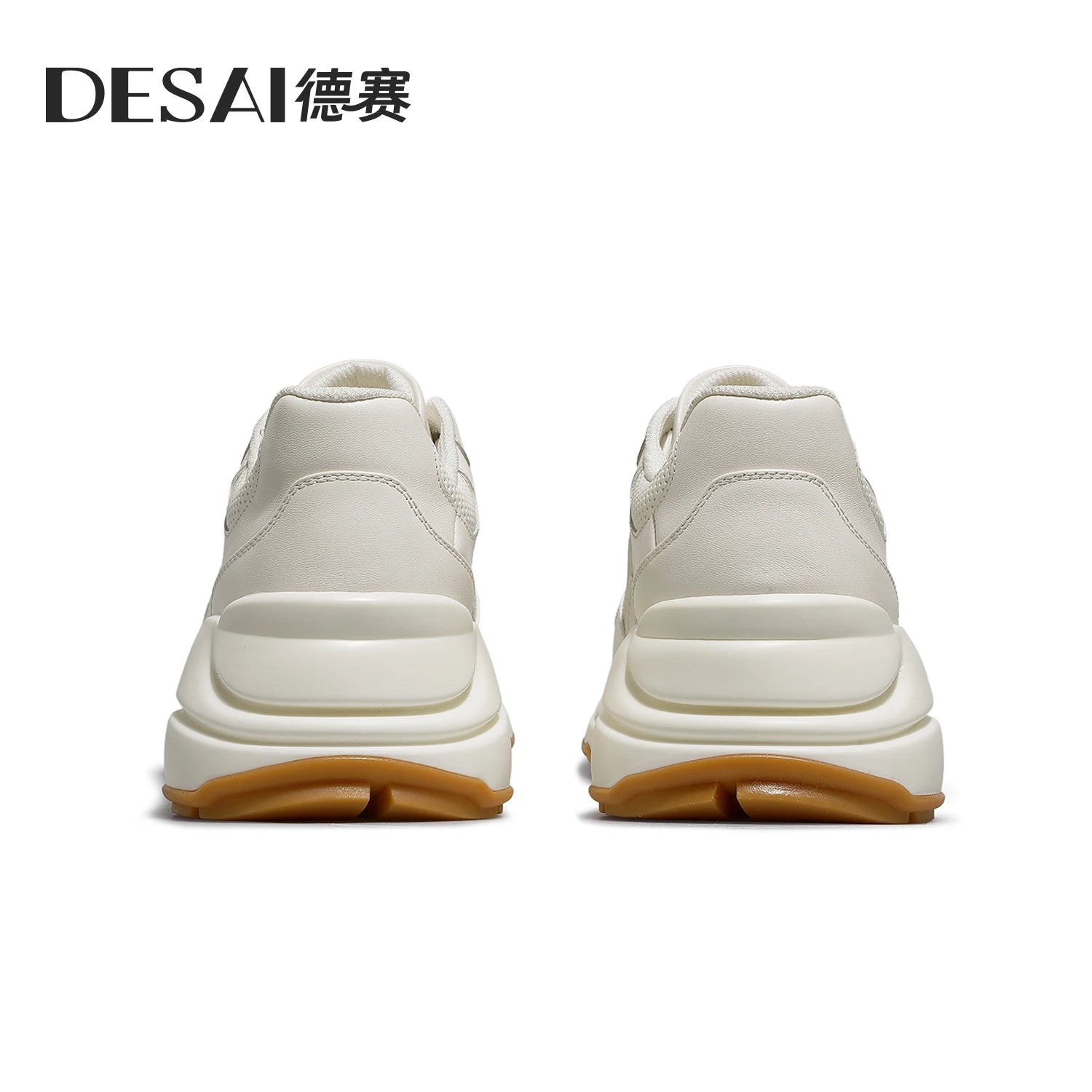 DESAI Lightweight breathable men's sports shoes with low-cut design for height enhancement versatile for running and casual wear