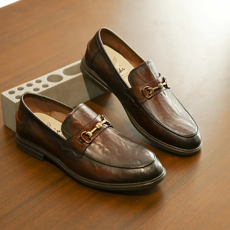 DESAI Loafers For Men Luxury Brand Genuine Leather Casual Driving Shoes Fashion Work Designer 2025 New Arrival Original