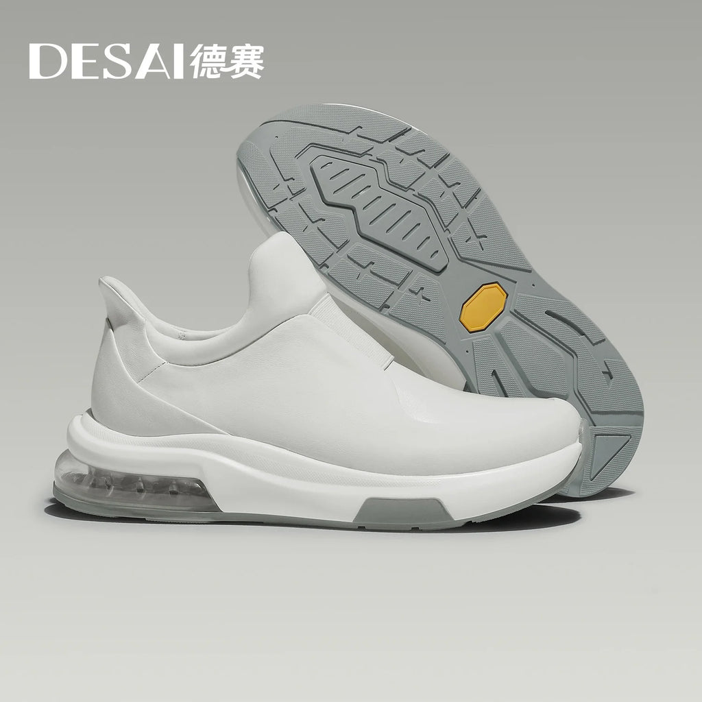 DESAI Slip-on soft sole casual shoes genuine leather sports shoes versatile commuting shoes for men