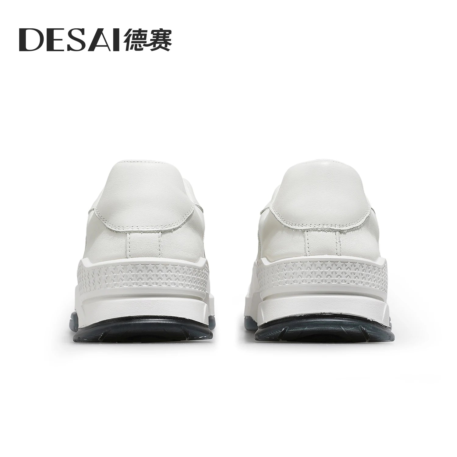 DESAI Full Grain Leather Men Shoes Soft Bottom Casual Sneaker For Men Business Worker Breath New Designer Fashion