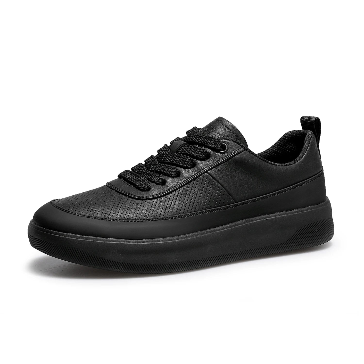 DESAI Punch hole breathable shoes soft sole lightweight men's leisure plimsolls versatile white shoes