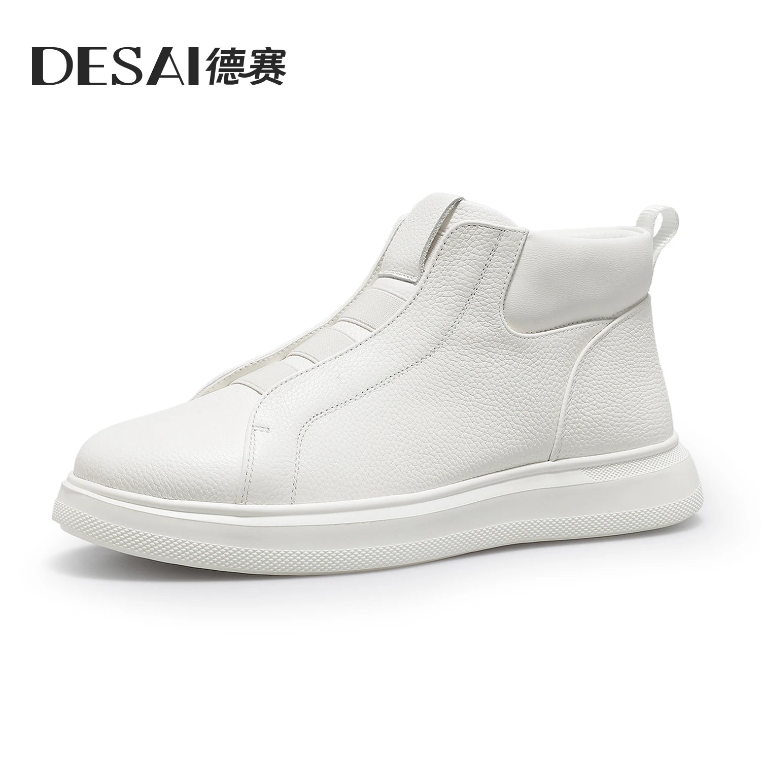 [Graphene quick heat slip-on] Desai winter warm lazy men's casual shoes leather platform shoes