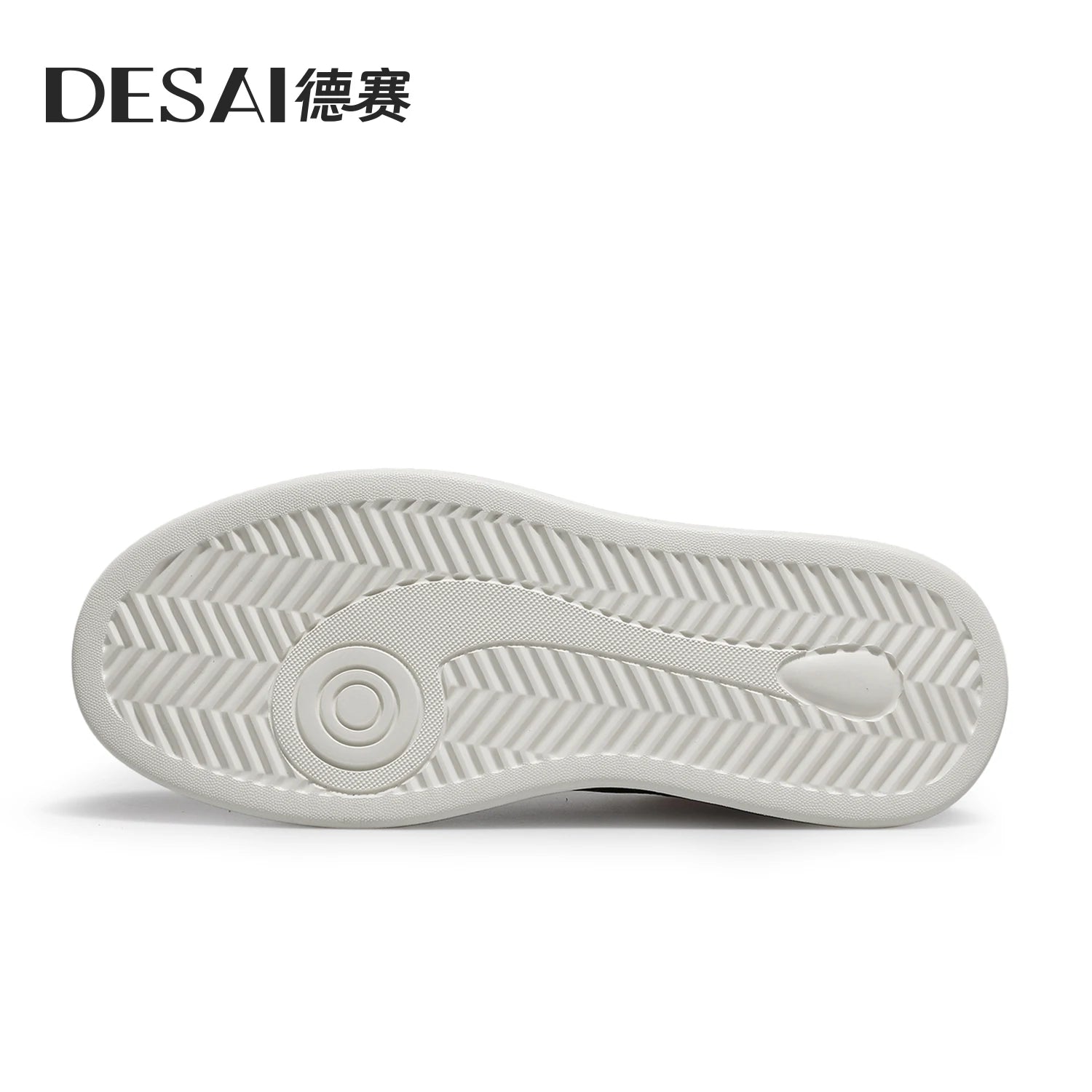 DESAI Men's perforated breathable plimsoll shoes with thick soles and height increase; light and versatile white shoes.