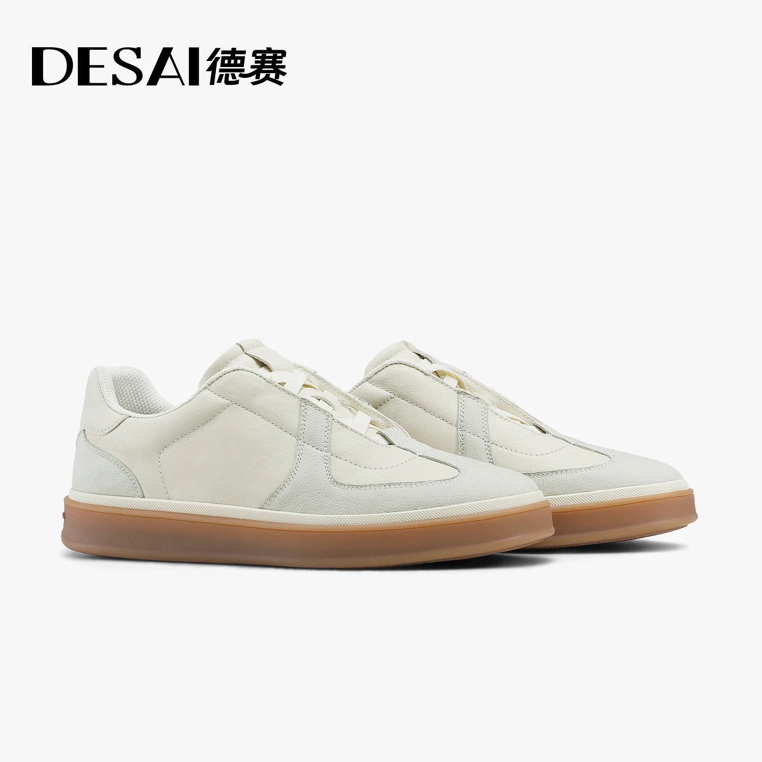 DESAI Retro versatile lightweight casual plimsoll shoes for men; slip on, no laces, comfortable for commuting