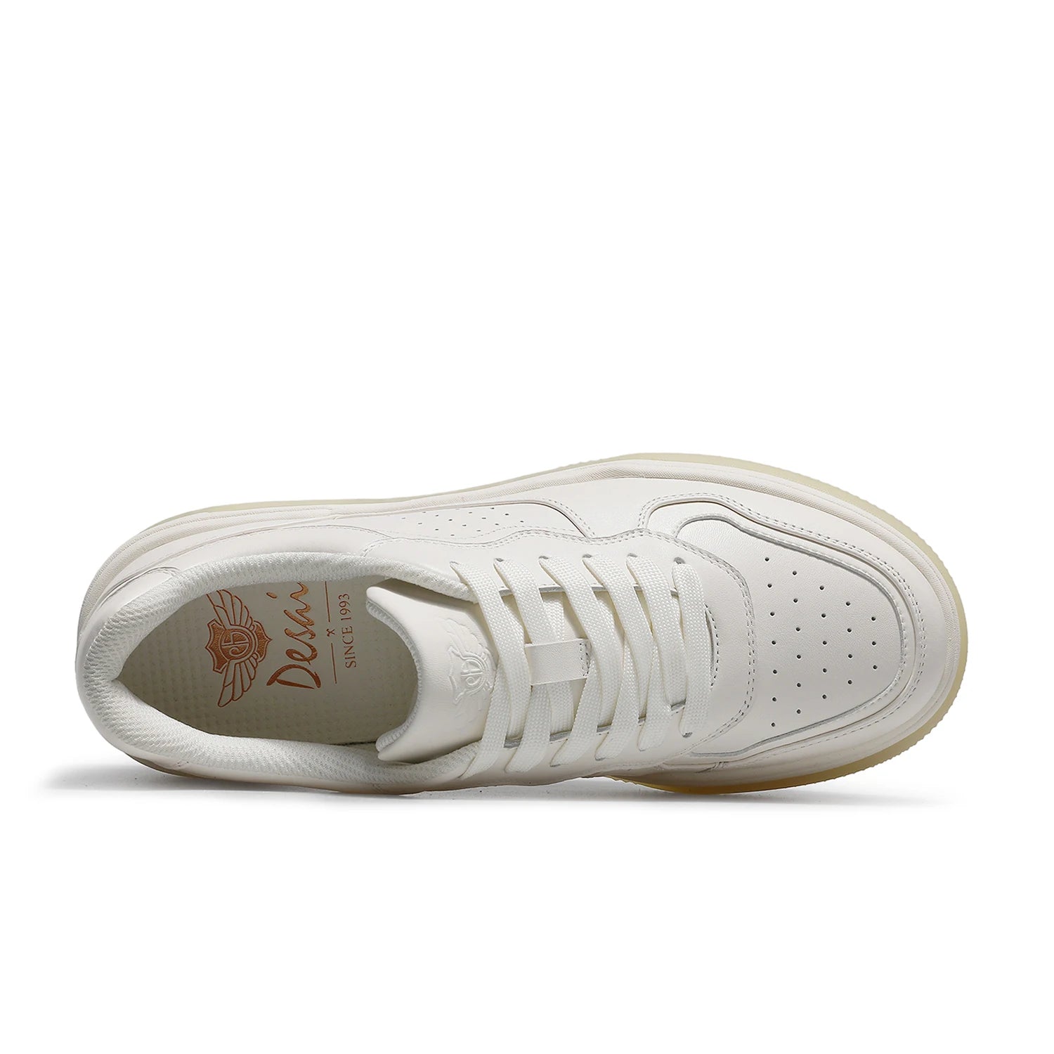 DESAI Leather skateboard shoes white shoes men's casual shoes height increasing shoes