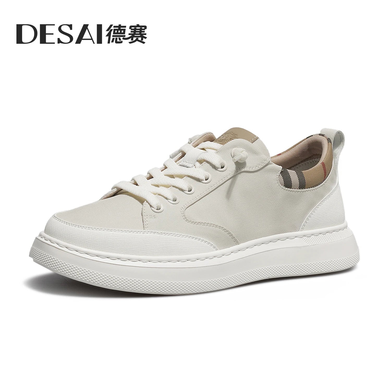 DESAI Lightweight soft sole casual plimsoll shoes for men, no laces, versatile, comfortable and breathable.