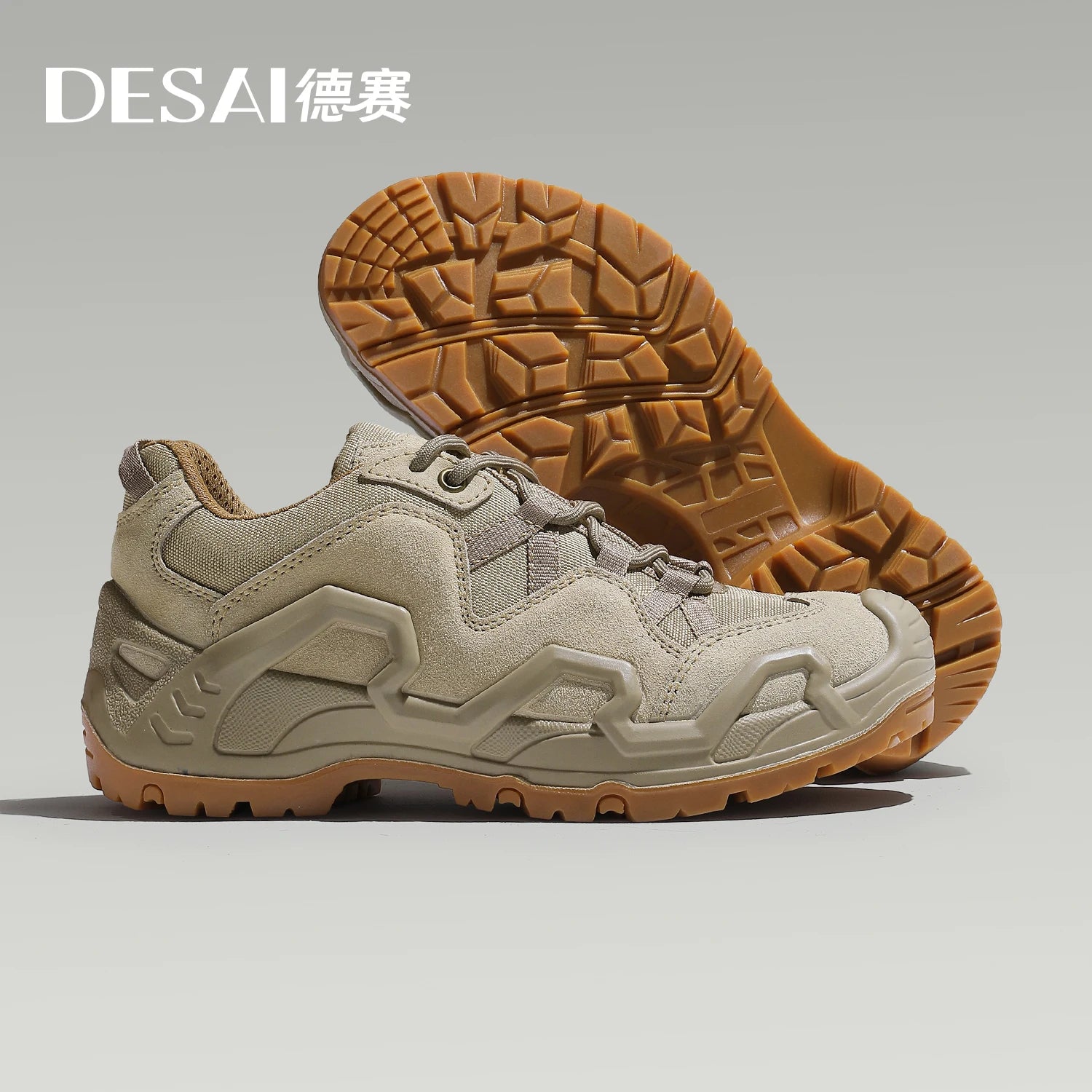 DESAI Hiking shoes with shock absorption anti-skid wear-resistant waterproof men's shoes for sports and outdoor activities