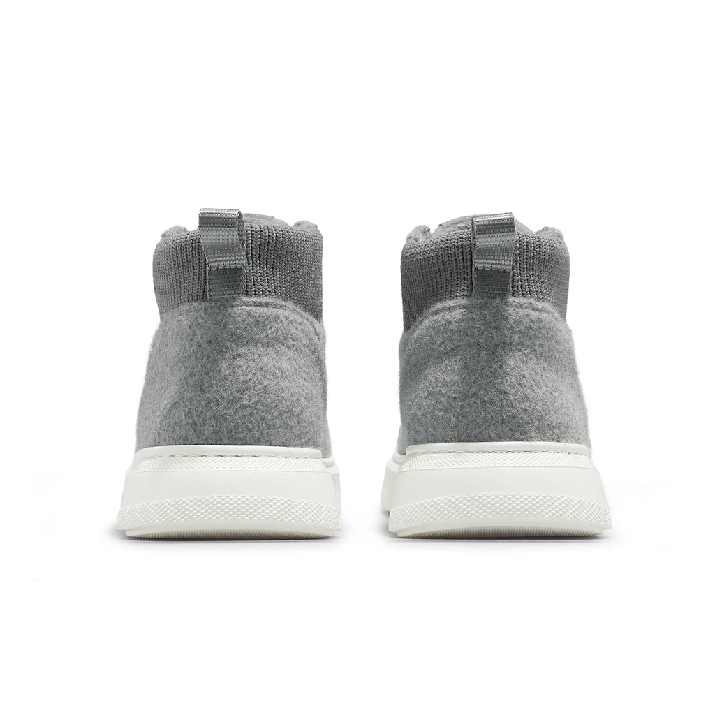 [Warm wool high-top shoes] Desai cotton shoes men's winter slip-on lazy casual boots men's board shoes
