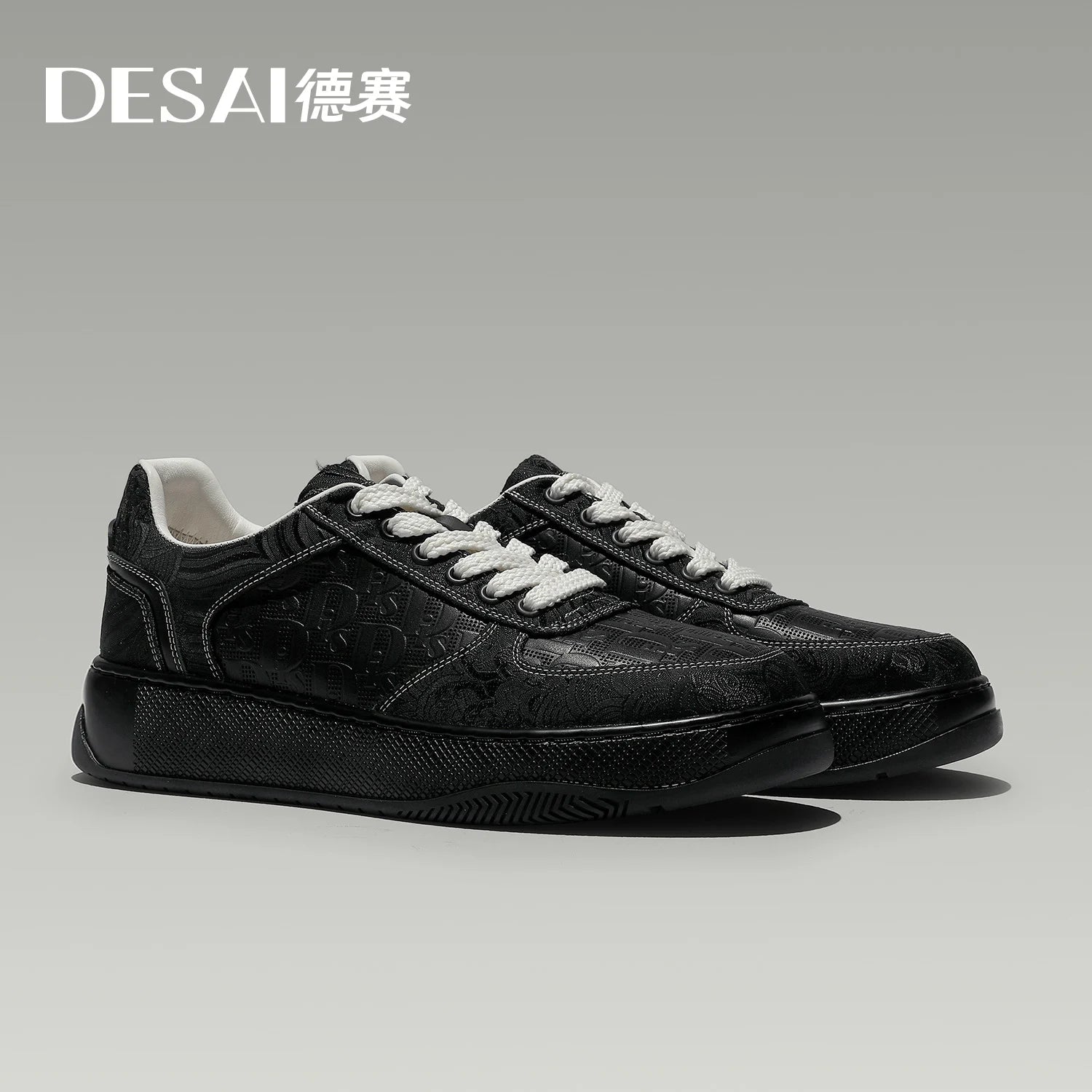 DESAI Eastern embroidery spring low-top men's low-top casual shoes versatile breathable fashionable men's shoes