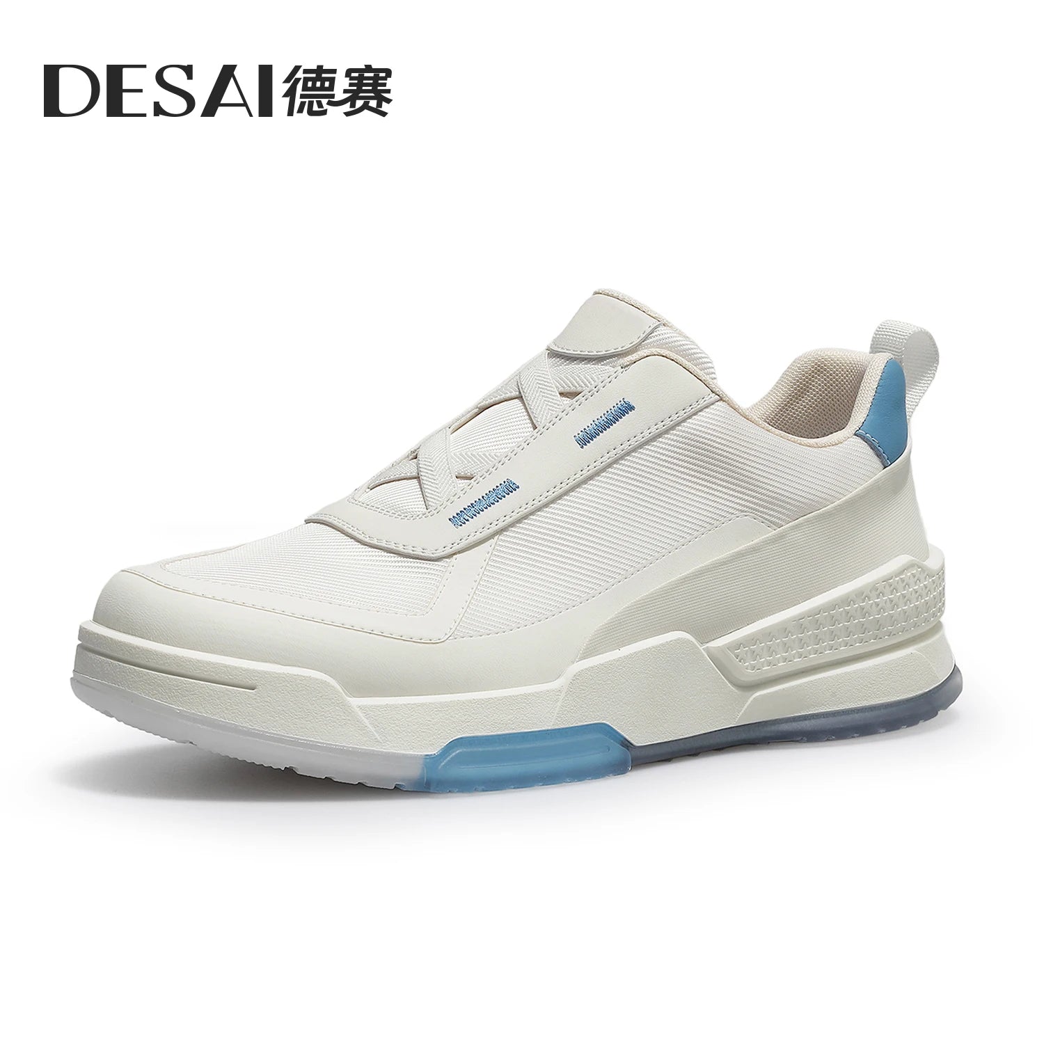 DESAI Slip-on lightweight casual sports shoes low-top breathable soft sole running shoes for men