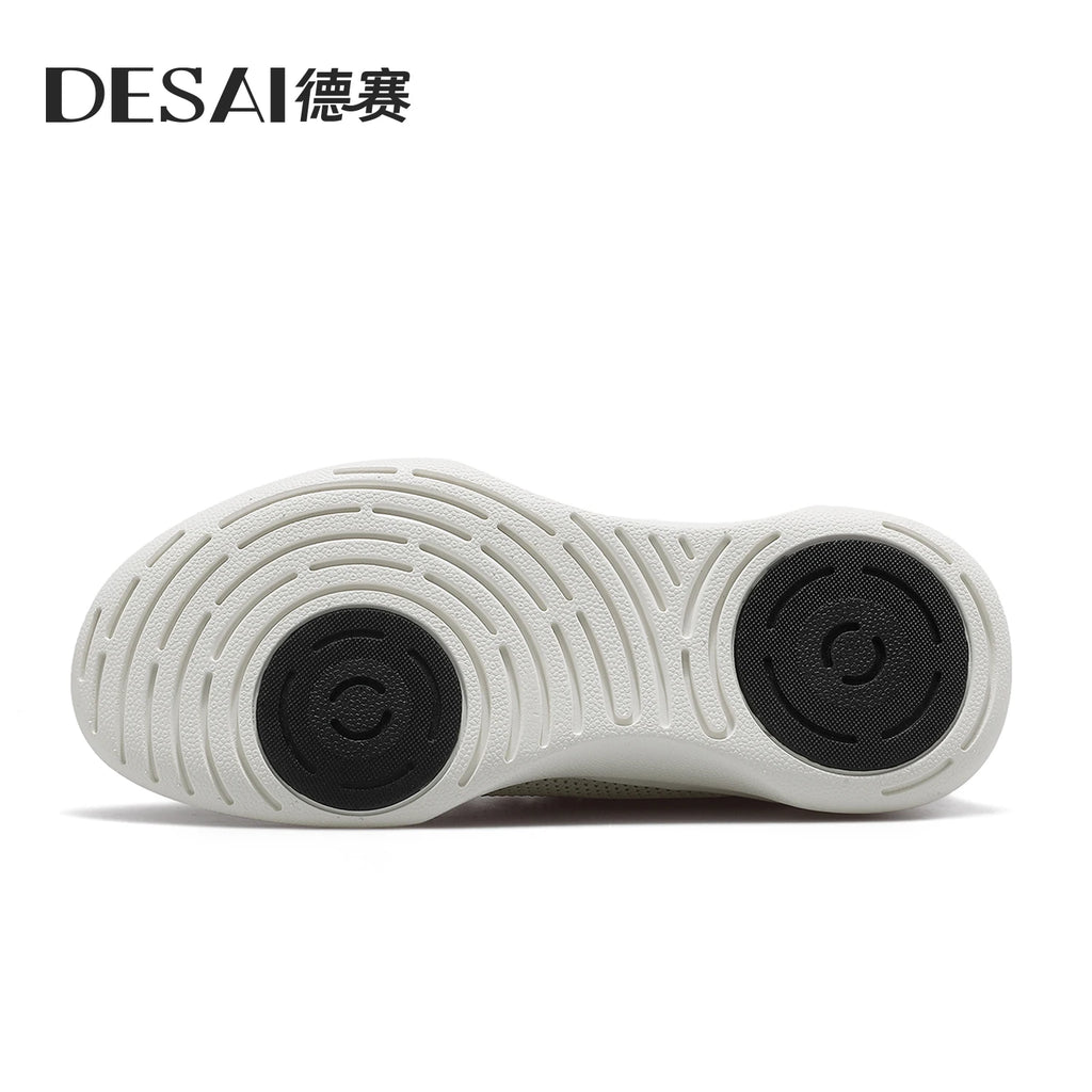 DESAI Summer breathable mesh shoes lightweight soft sole sports leisure shoes low-top scratch-resistant men's running shoes