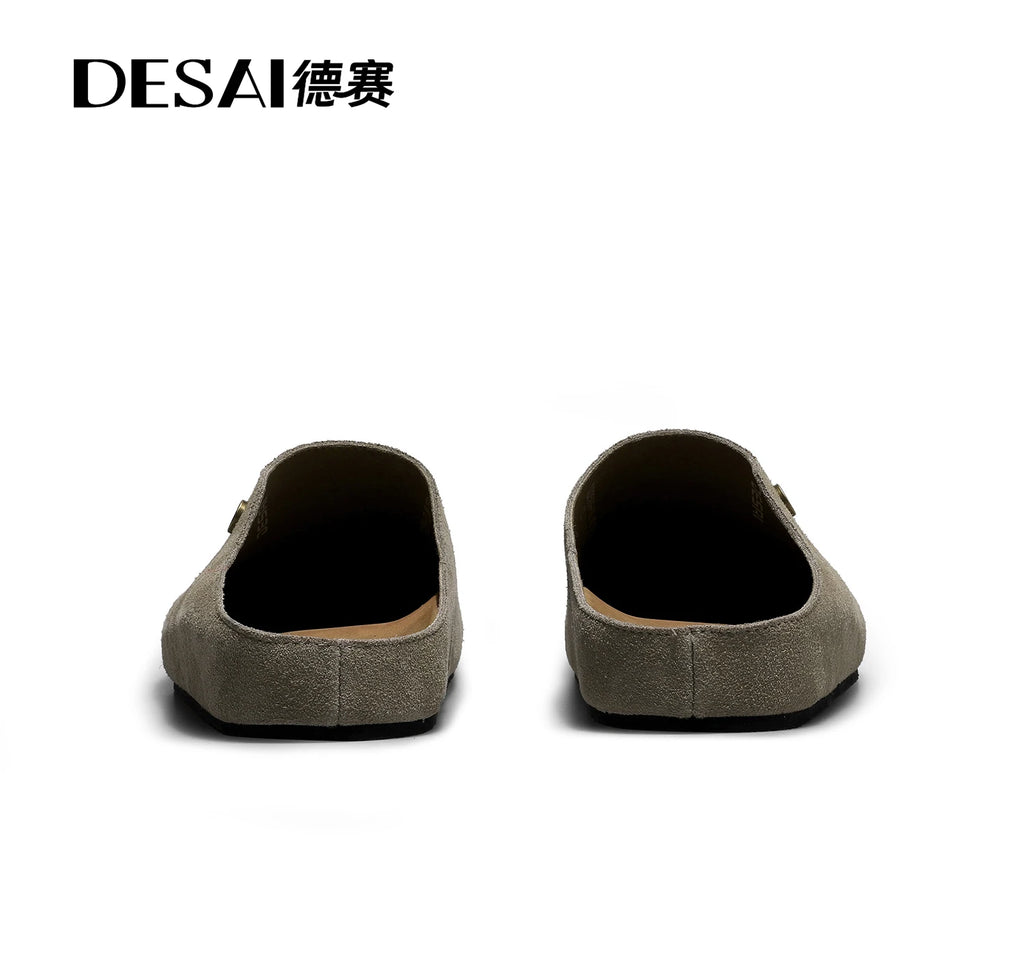 DESAI Breathable slippers for men cool and comfortable with a wrapped toe design