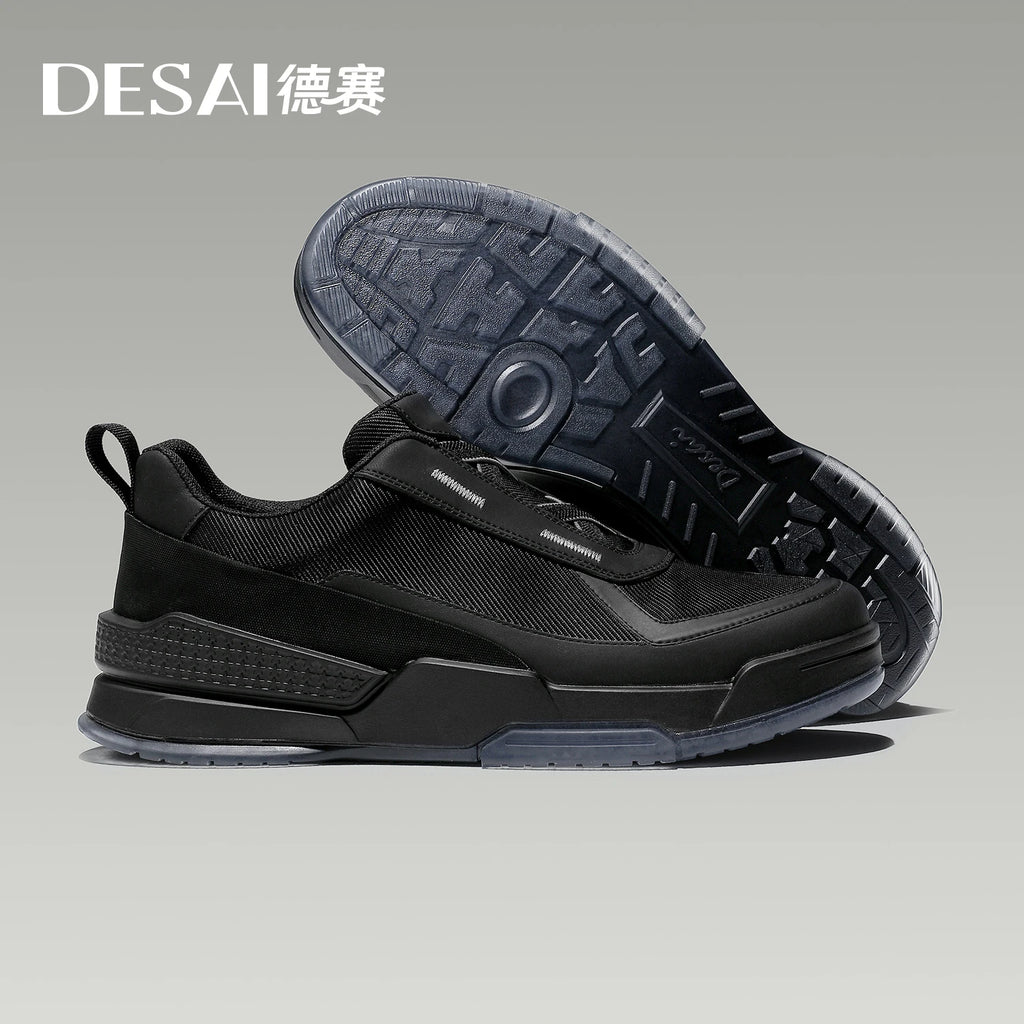 DESAI Slip-on lightweight casual sports shoes low-top breathable soft sole running shoes for men
