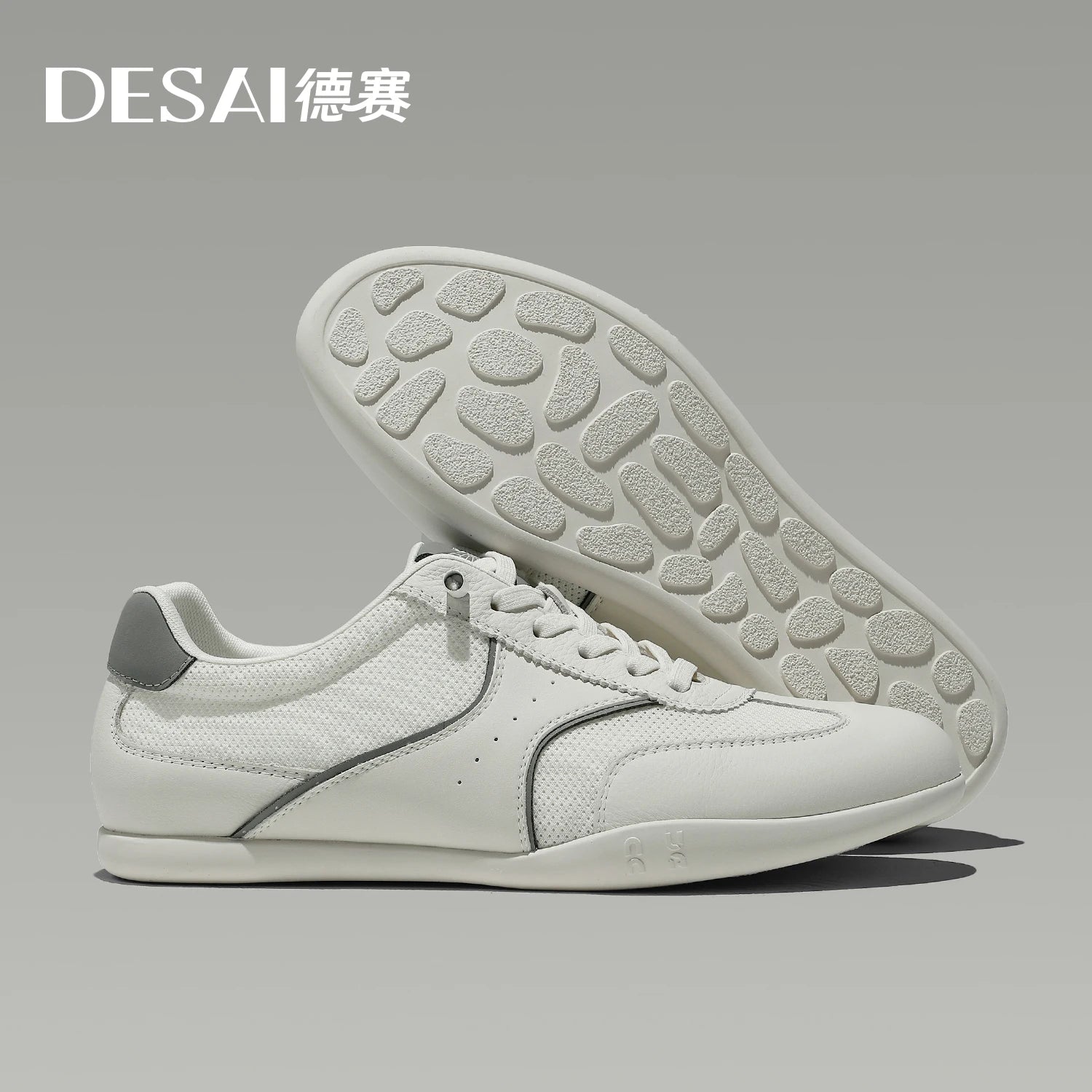 DESAI Men's casual shoes with breathable mesh surface and lightweight sole; versatile and comfortable with soft sole