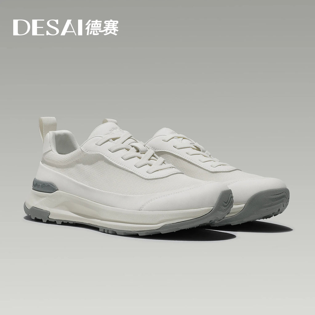 DESAI Breathable mesh surface sports leisure shoes; lightweight soft sole versatile commuting shoes
