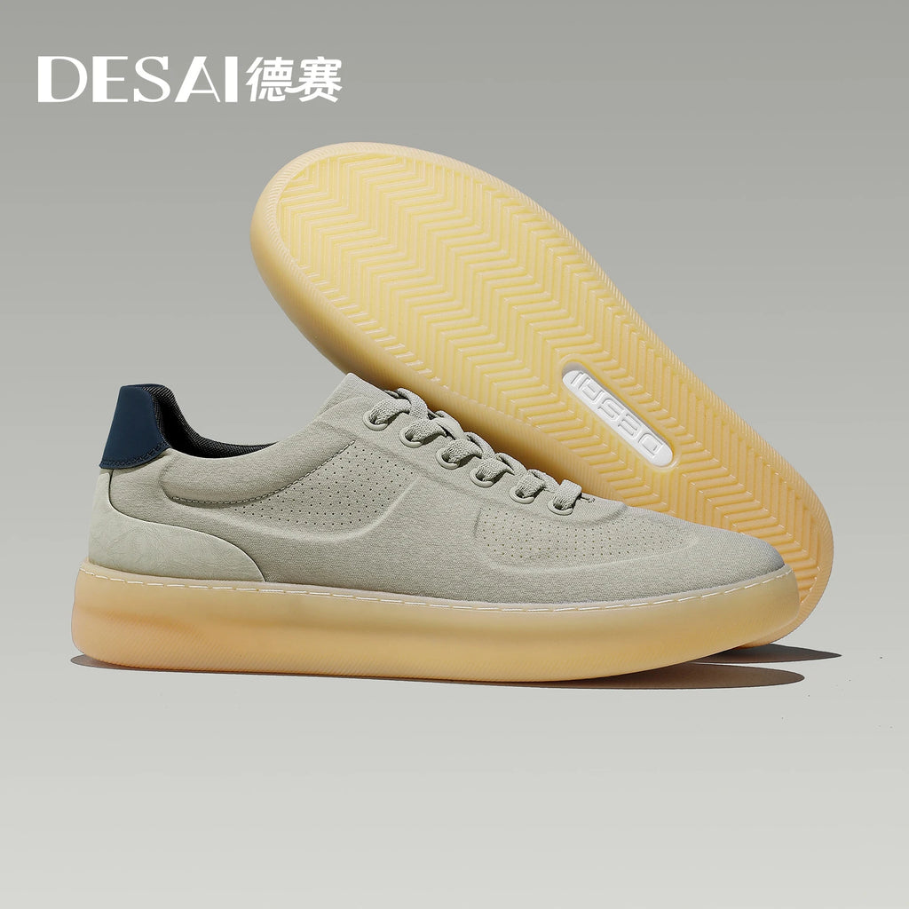 DESAI Thin and breathable casual canvas shoes with a soft sole; fashionable and lightweight sports shoes.