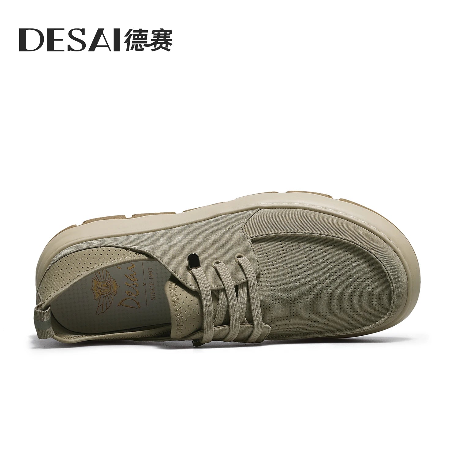 DESAI Retro casual comfortable soft sole men's shoes no lacing fashion lightweight casual shoes men's