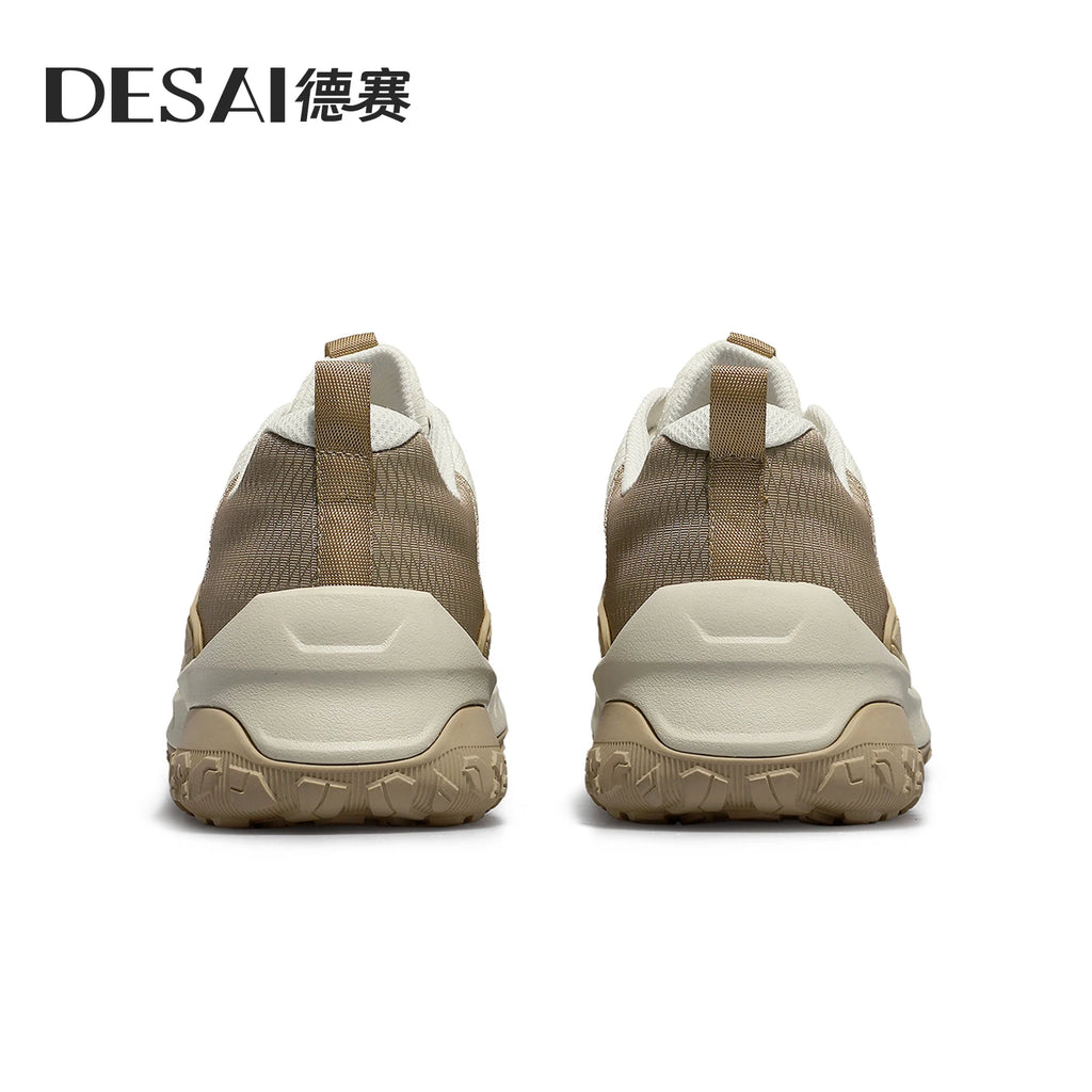 DESAI Waterproof versatile outdoor shoes for men; fashionable sports running lightweight casual shoes.