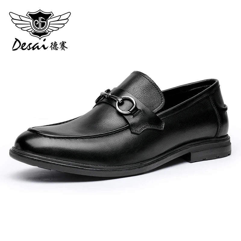 DESAI Loafers For Men Luxury Brand Genuine Leather Casual Driving Shoes Fashion Work Designer 2025 New Arrival Original