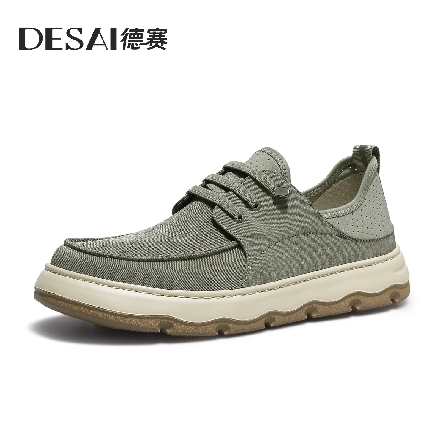 DESAI Retro casual comfortable soft sole men's shoes no lacing fashion lightweight casual shoes men's