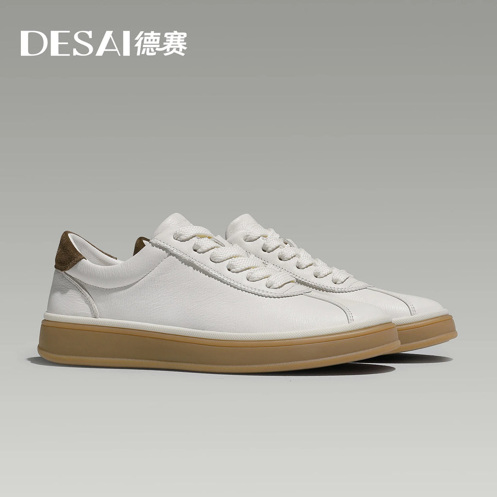 DESAI Casual skate shoes for men; versatile fashion shoes for men; casual thick-soled height-increasing shoes for men
