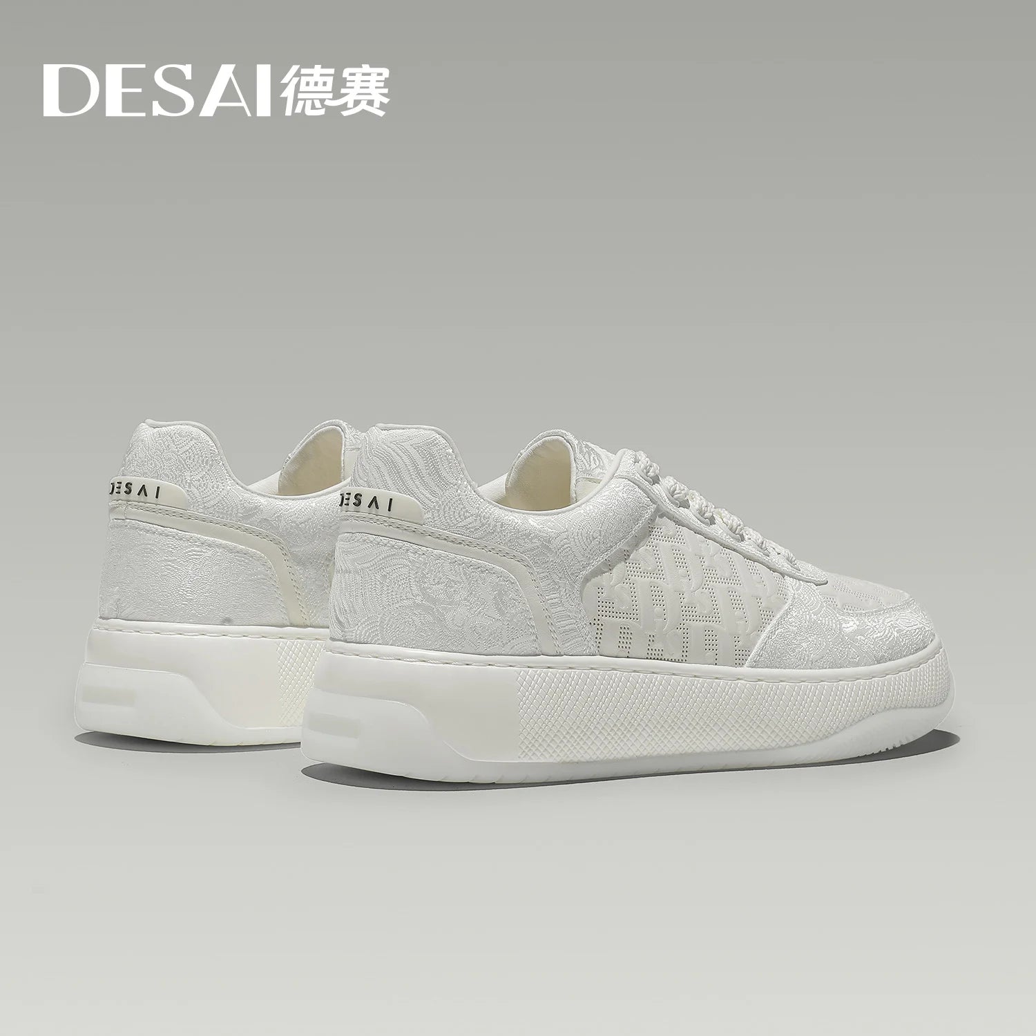 DESAI Eastern embroidery spring low-top men's low-top casual shoes versatile breathable fashionable men's shoes