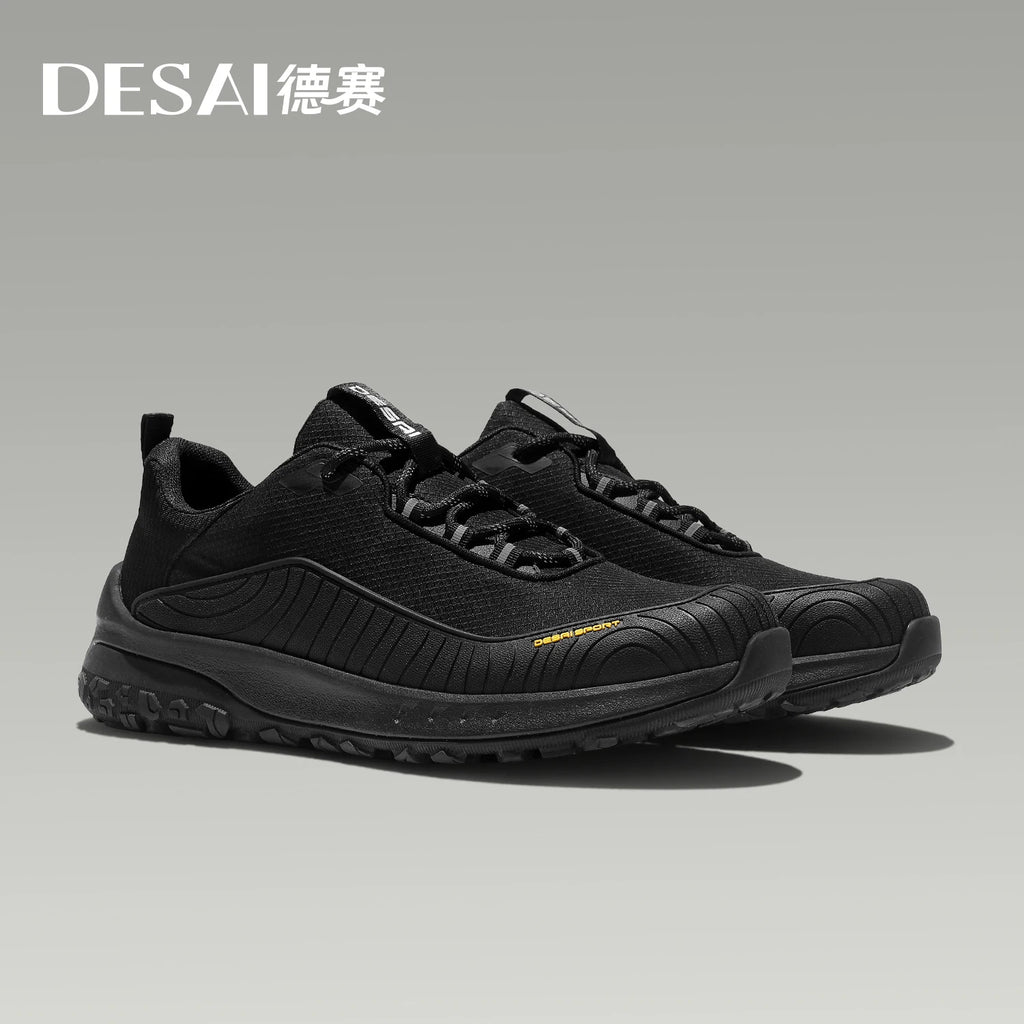 DESAI Waterproof versatile outdoor shoes for men; fashionable sports running lightweight casual shoes.