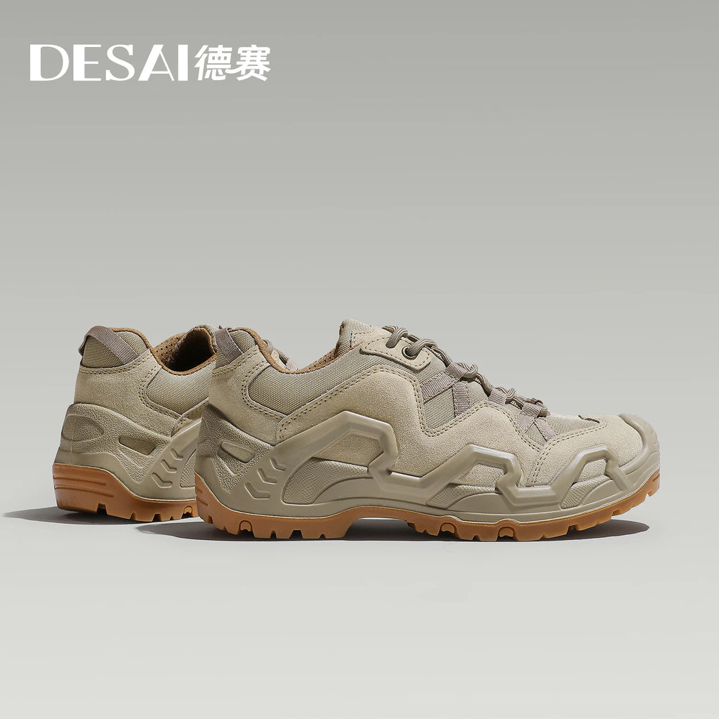 DESAI Hiking shoes with shock absorption anti-skid wear-resistant waterproof men's shoes for sports and outdoor activities