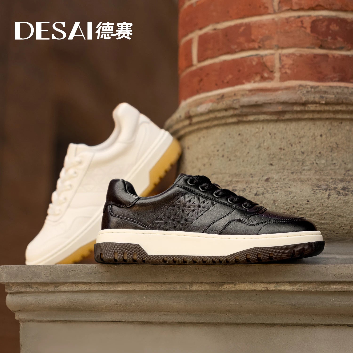 DESAI Casual board shoes, versatile thick soled sports shoes, men's shoes, minimalist