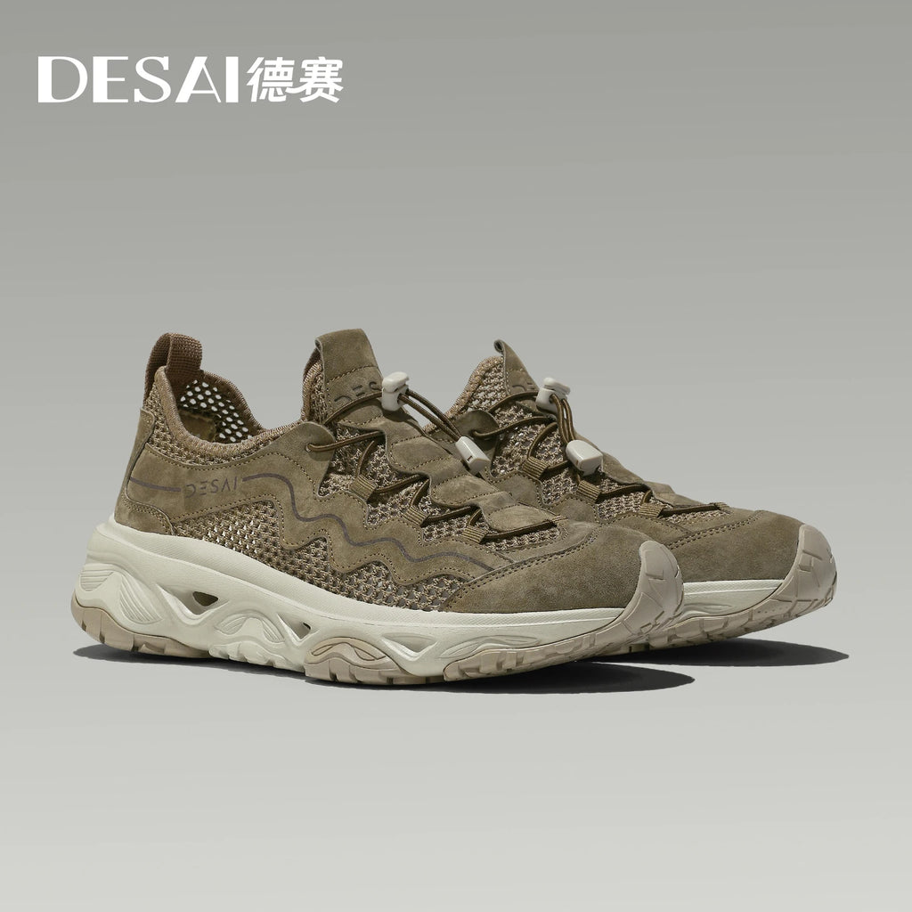 DESAI Lightweight, soft sole, breathable, outdoor leisure shoes for men, suitable for stream trekking