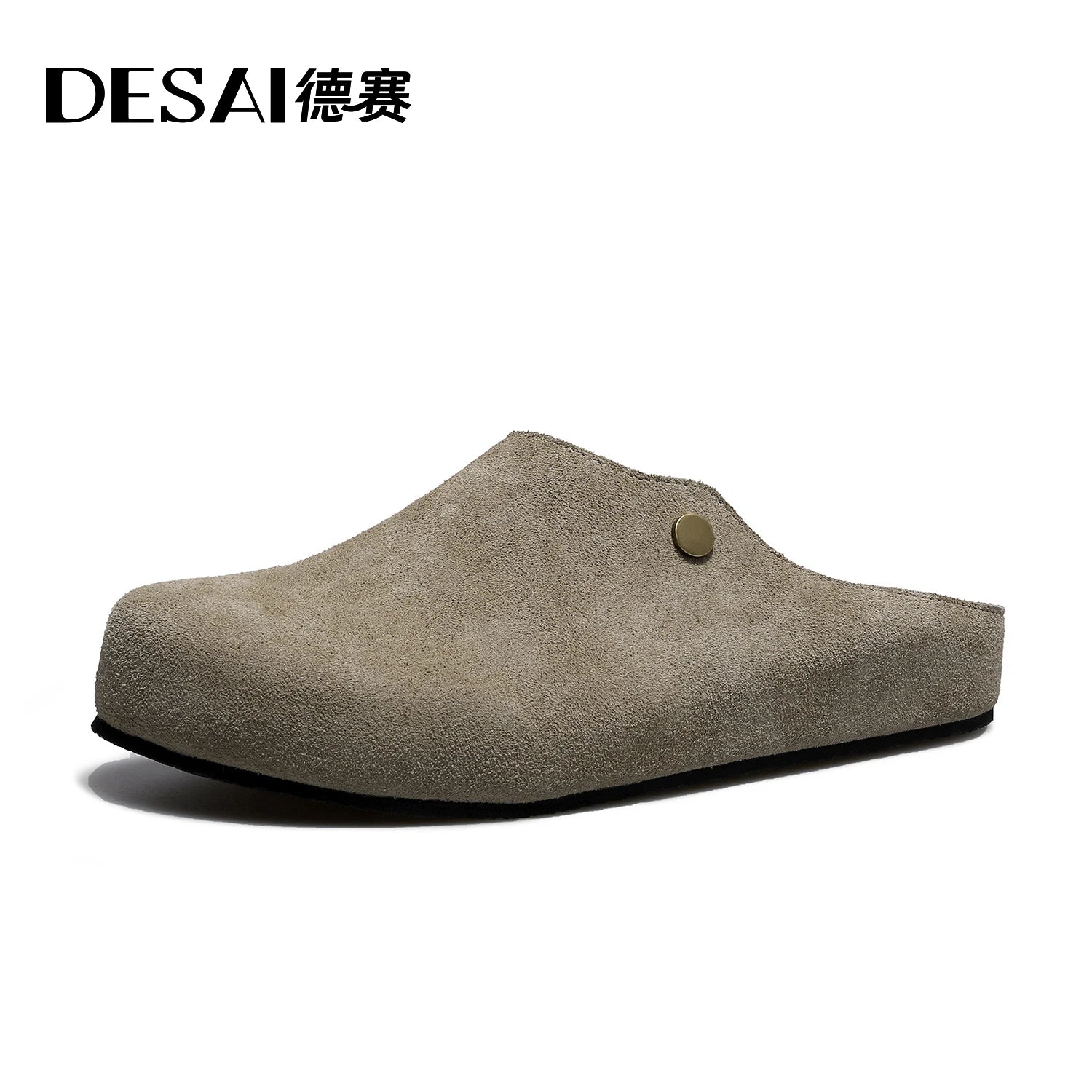 DESAI Breathable slippers for men cool and comfortable with a wrapped toe design