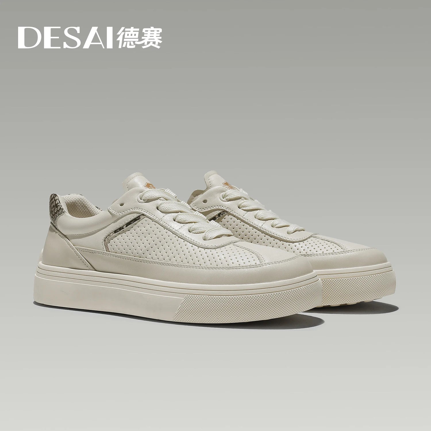 DESAI Leisure board fashion versatile perforated breathable anti-slip trend men's shoes