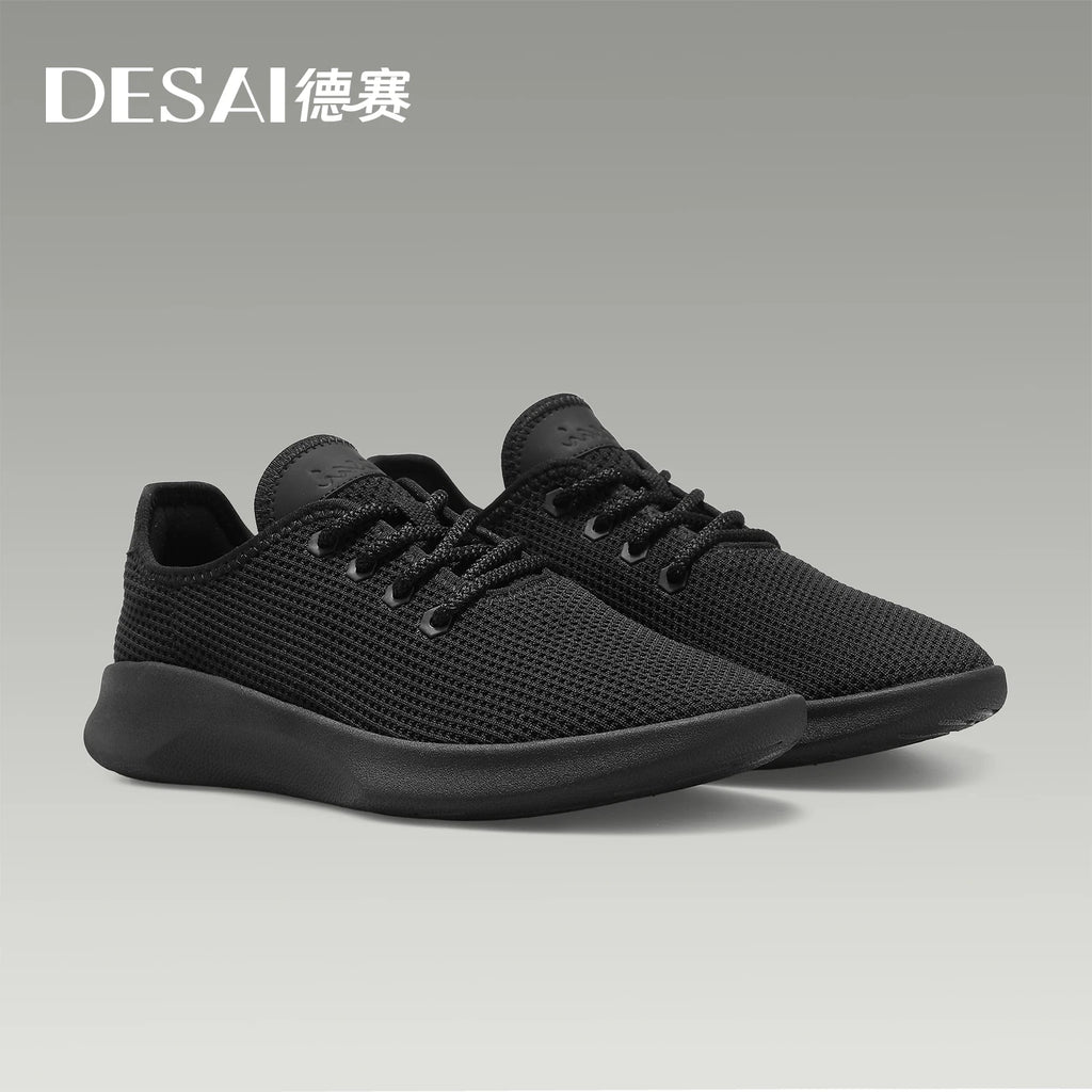 DESAI Summer breathable mesh shoes lightweight soft sole sports leisure shoes low-top scratch-resistant men's running shoes
