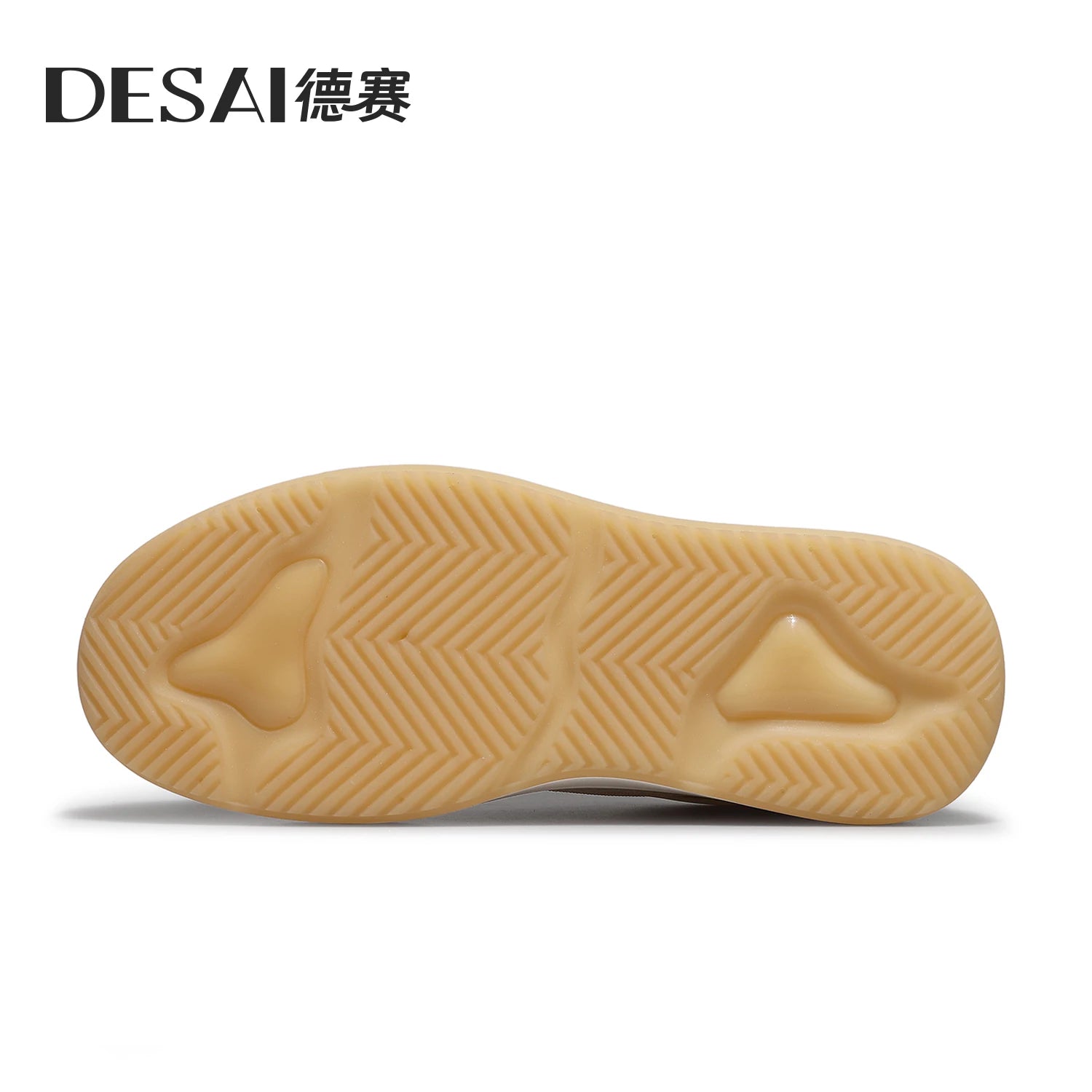 DESAI Men's leather casual shoes with breathable web surface and soft sole; versatile sports plimsolls