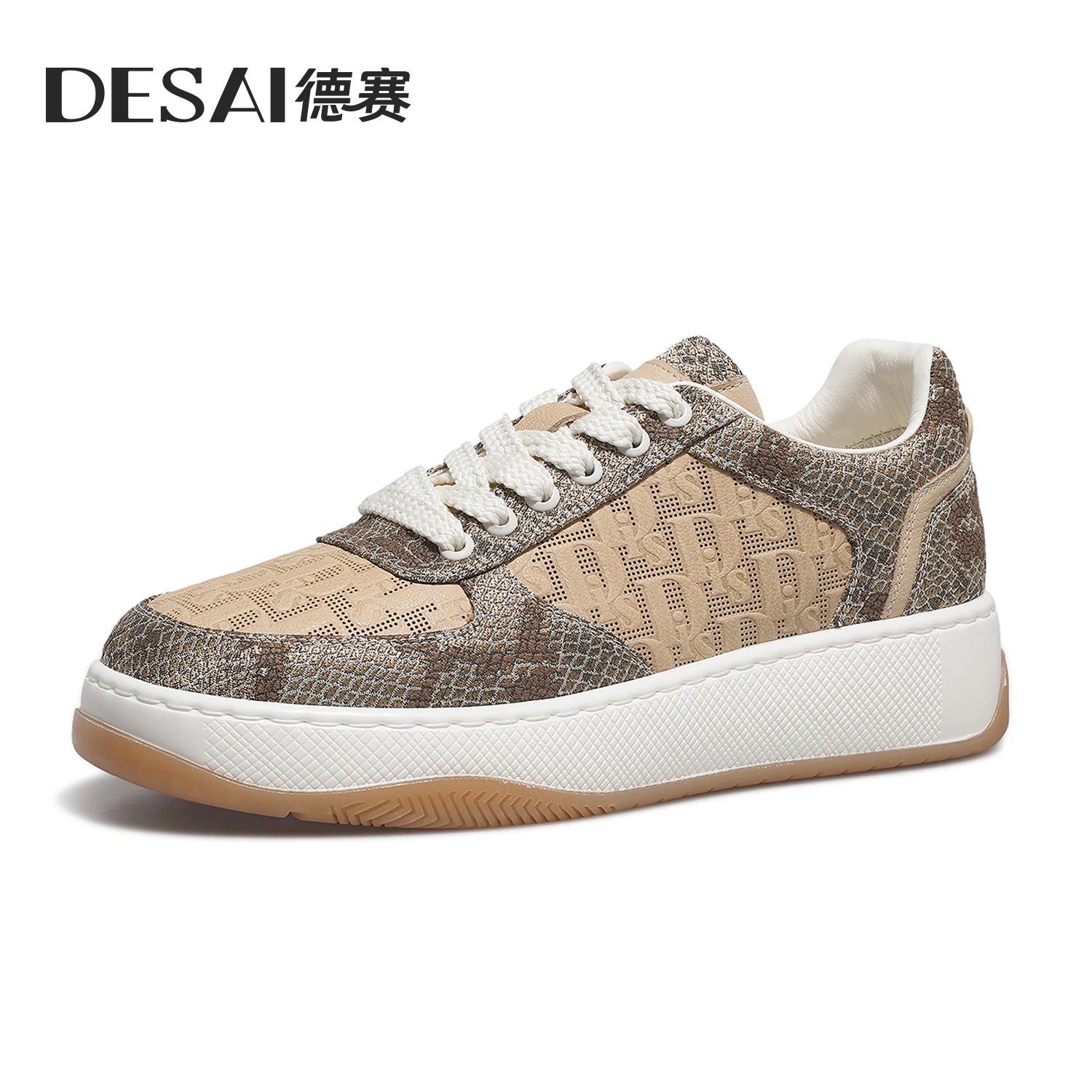 DESAI Eastern embroidery spring low-top men's low-top casual shoes versatile breathable fashionable men's shoes