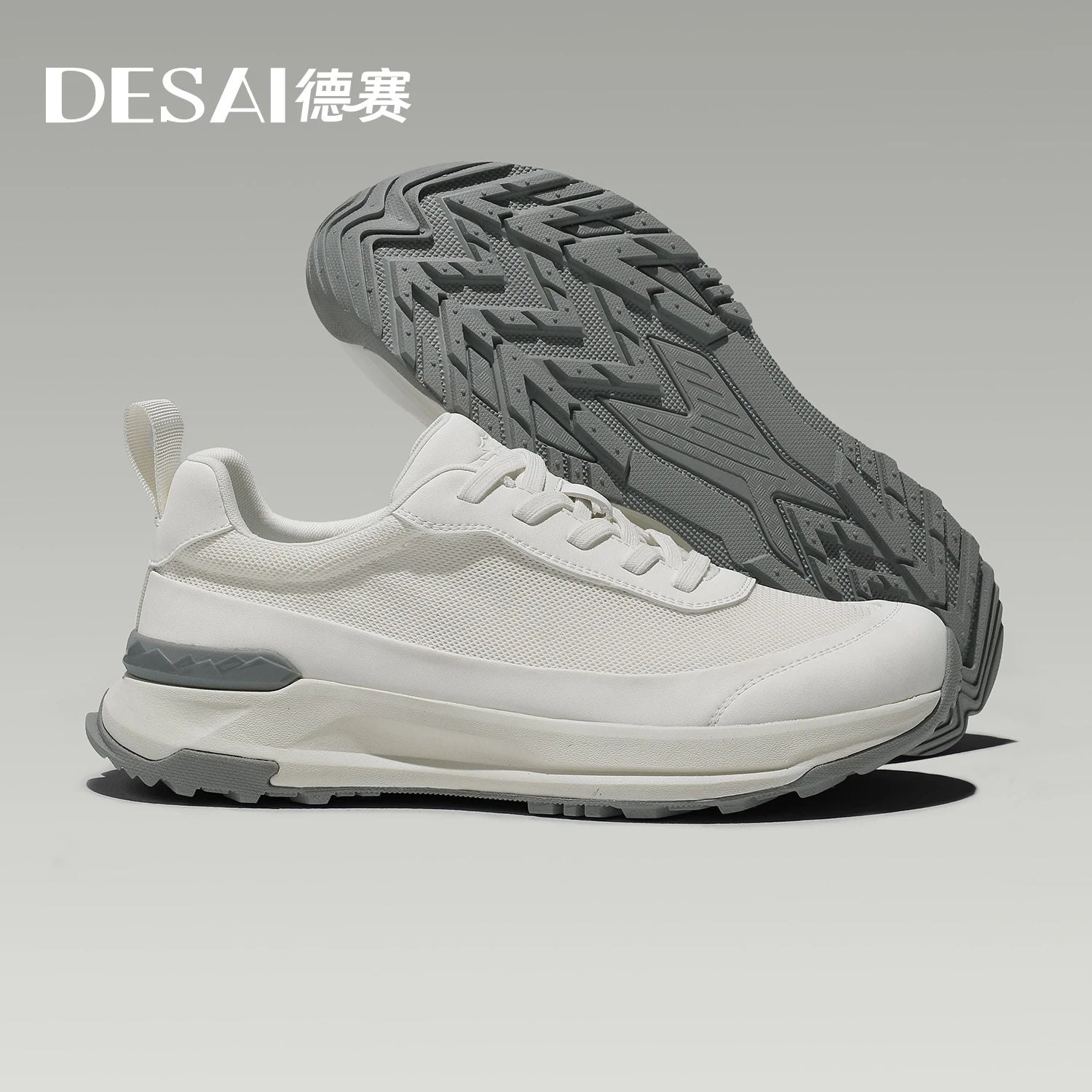 DESAI Breathable mesh surface sports leisure shoes; lightweight soft sole versatile commuting shoes