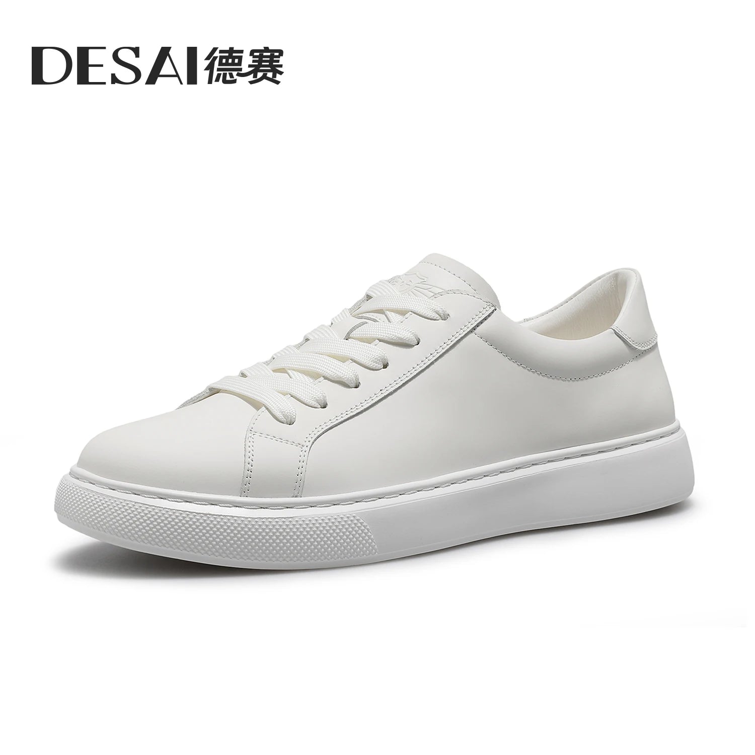 DESAI Leather skateboard shoes with thin soles for men; soft-soled low-top shoes for men