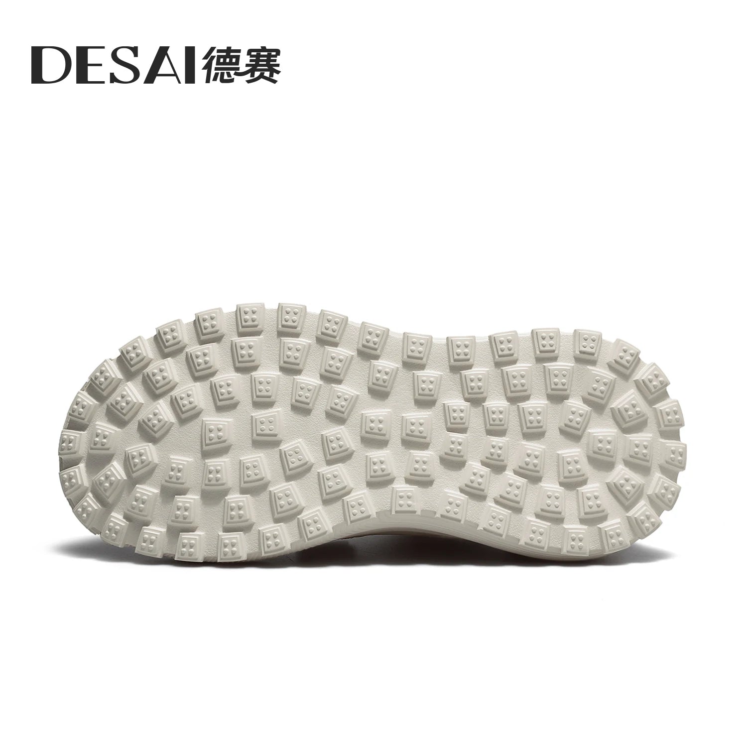 DESAI Breathable mesh shell toe knitted mesh shoes with no laces thick sole heightening casual men's shoes