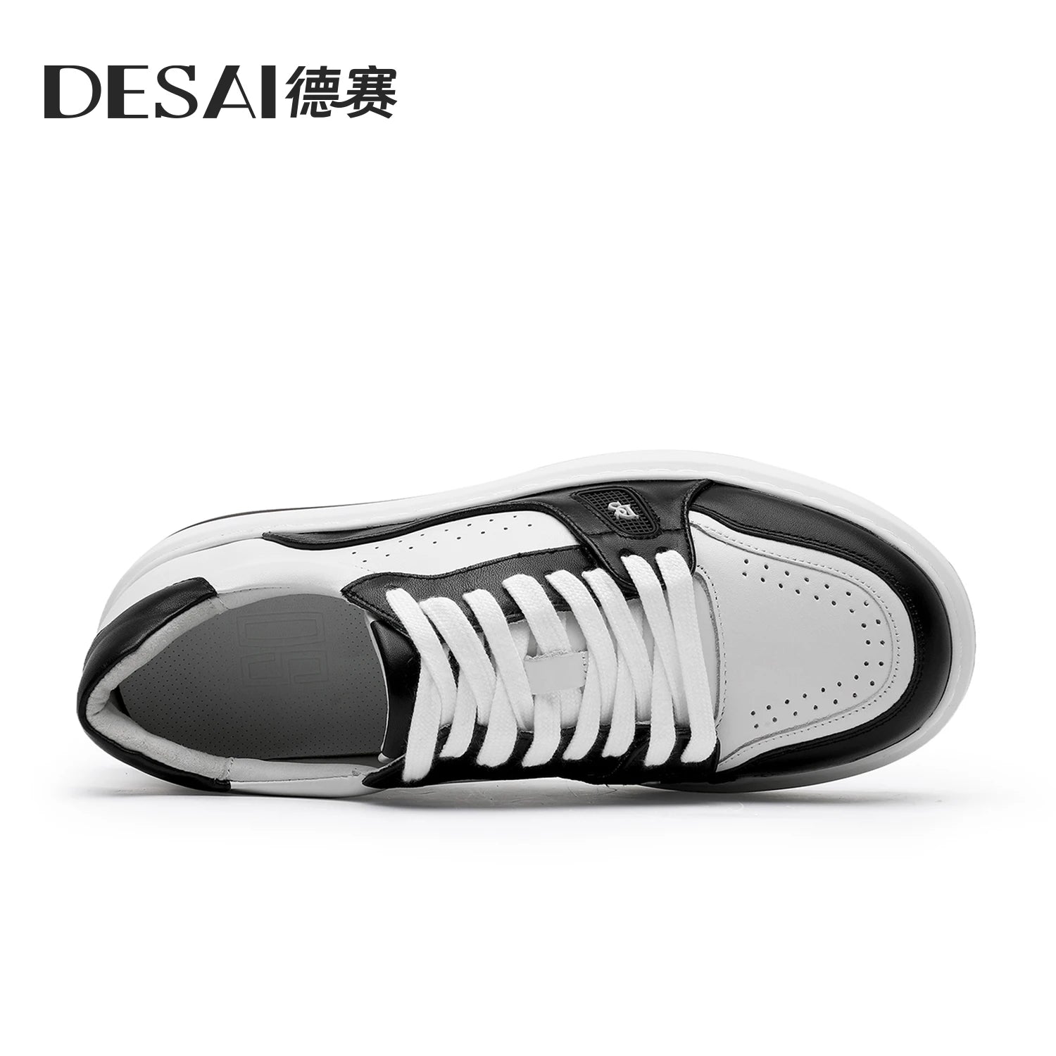 DESAI Full Grain Leather Men Shoes Soft Casual Sneaker For Men Business Work Breathable 2022 Fashion