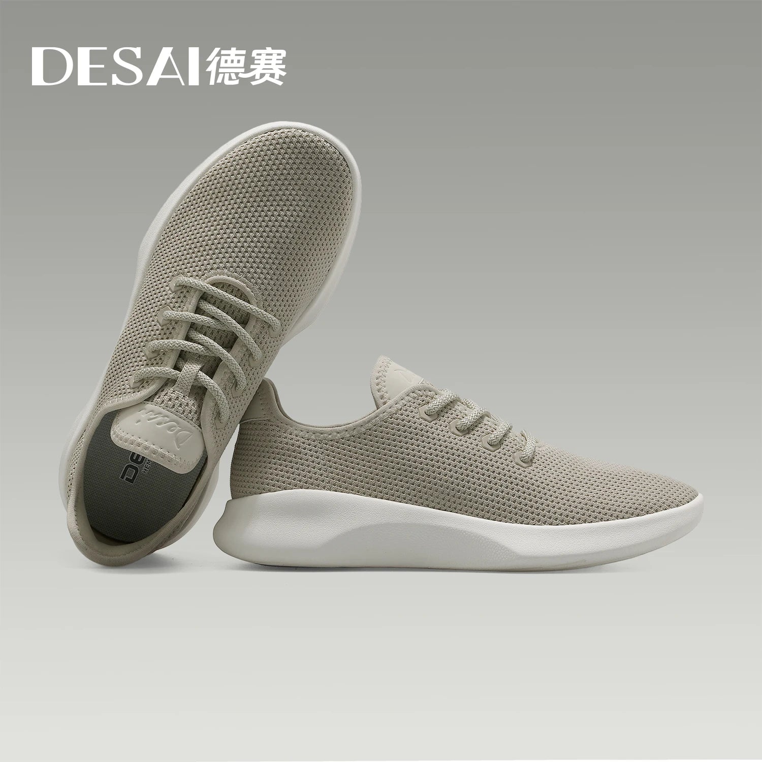 DESAI Summer breathable mesh shoes lightweight soft sole sports leisure shoes low-top scratch-resistant men's running shoes